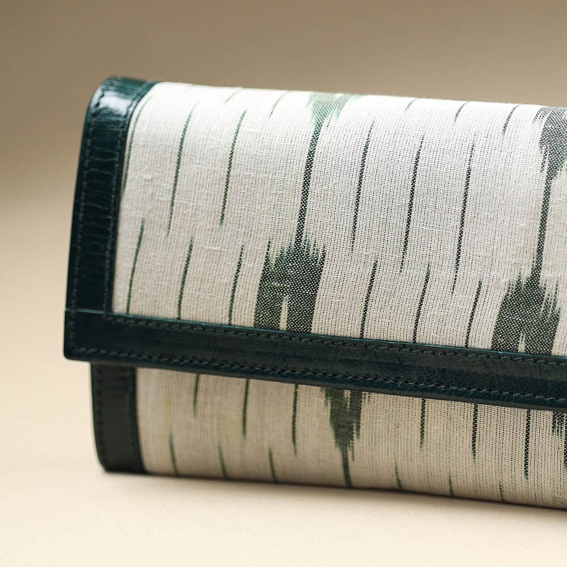 Handcrafted Ikat Weave Leather Wallet