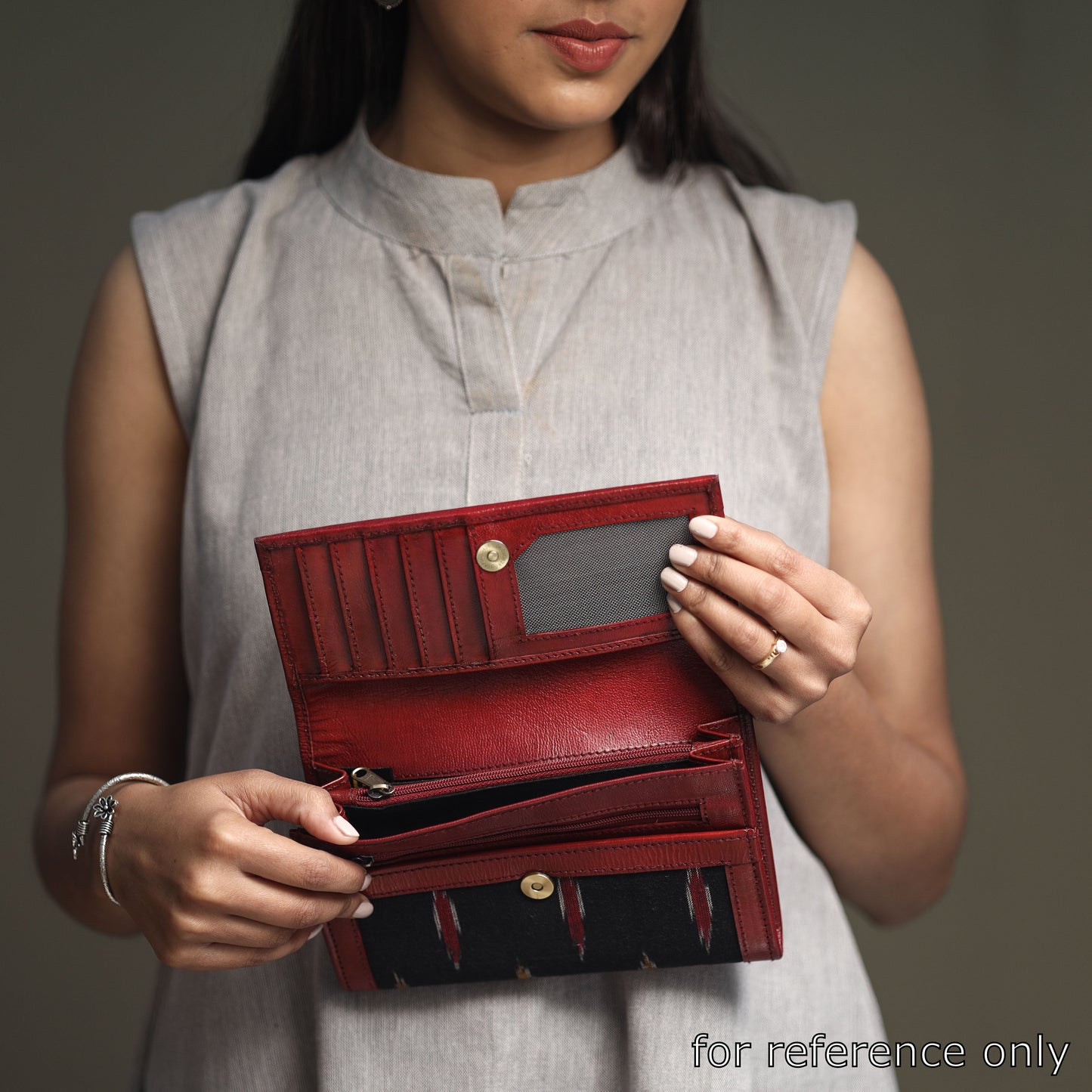 Handcrafted Ikat Weave Leather Wallet
