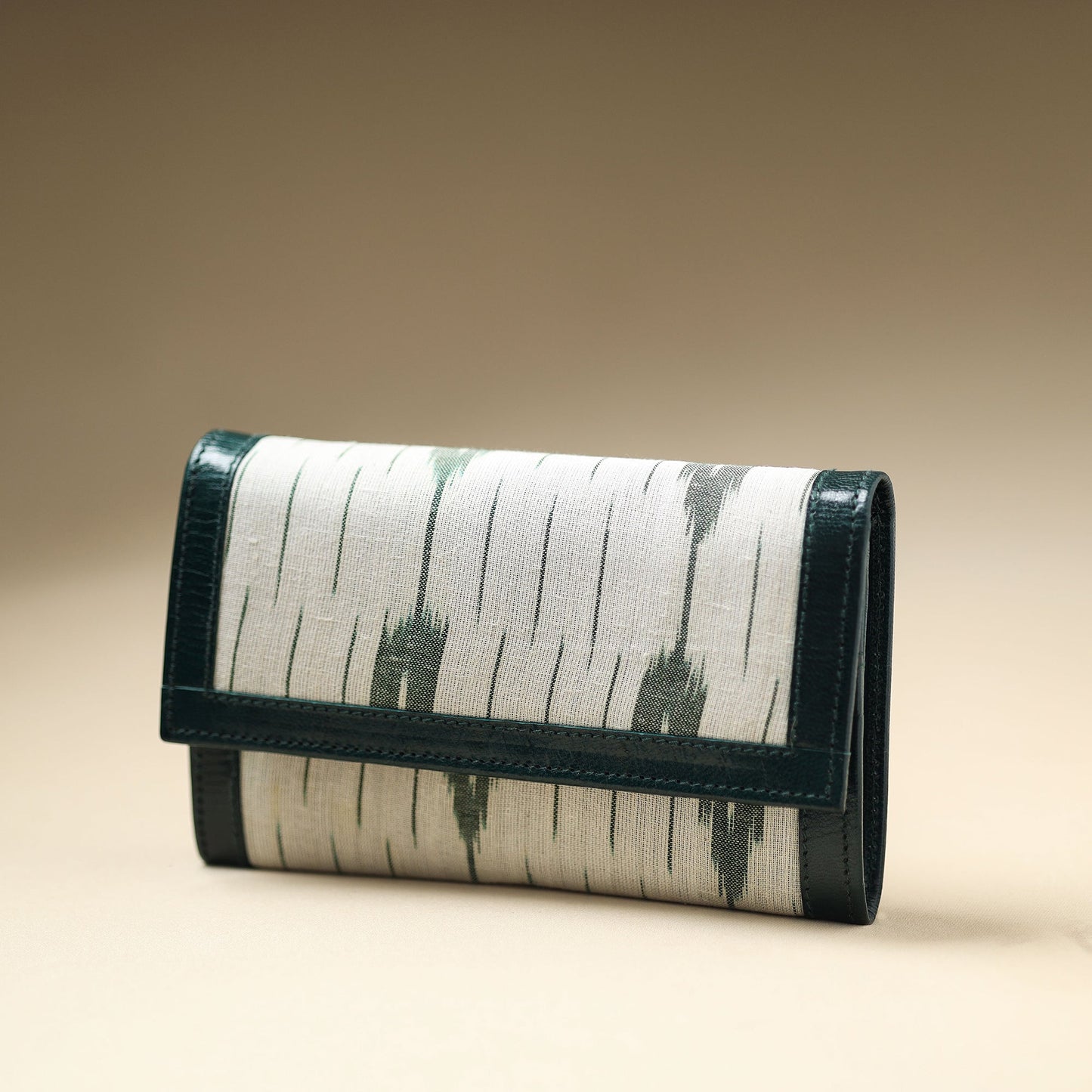 Handcrafted Ikat Weave Leather Wallet