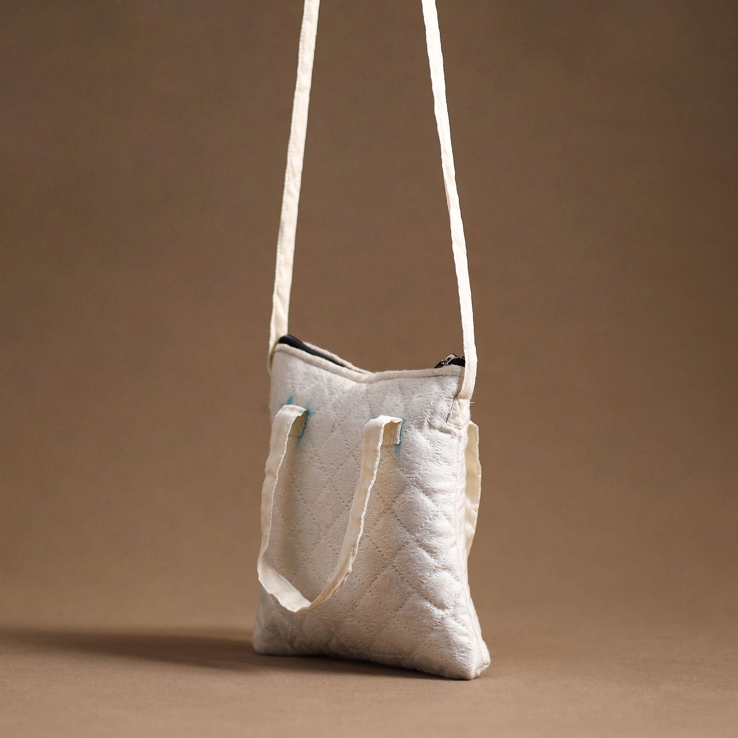Handcrafted Quilted Silk Sling Bag 06