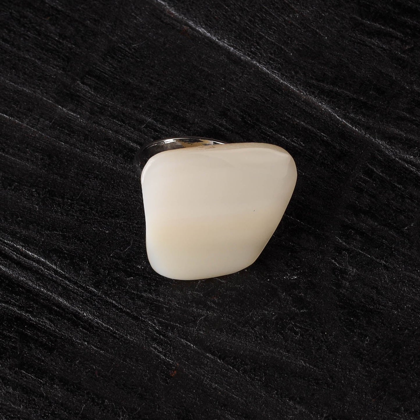 White - handcrafted seashell ring (adjustable) 19