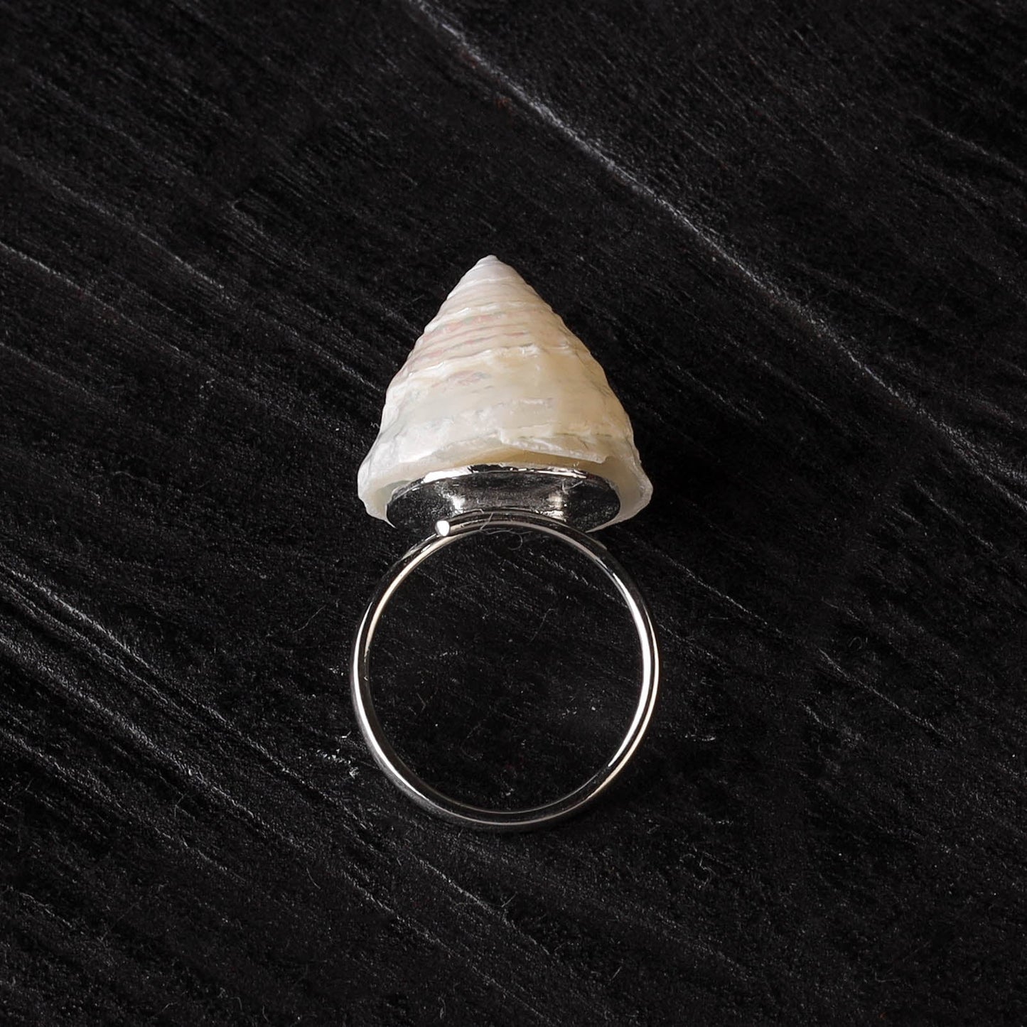 Handcrafted seashell ring (adjustable) 26