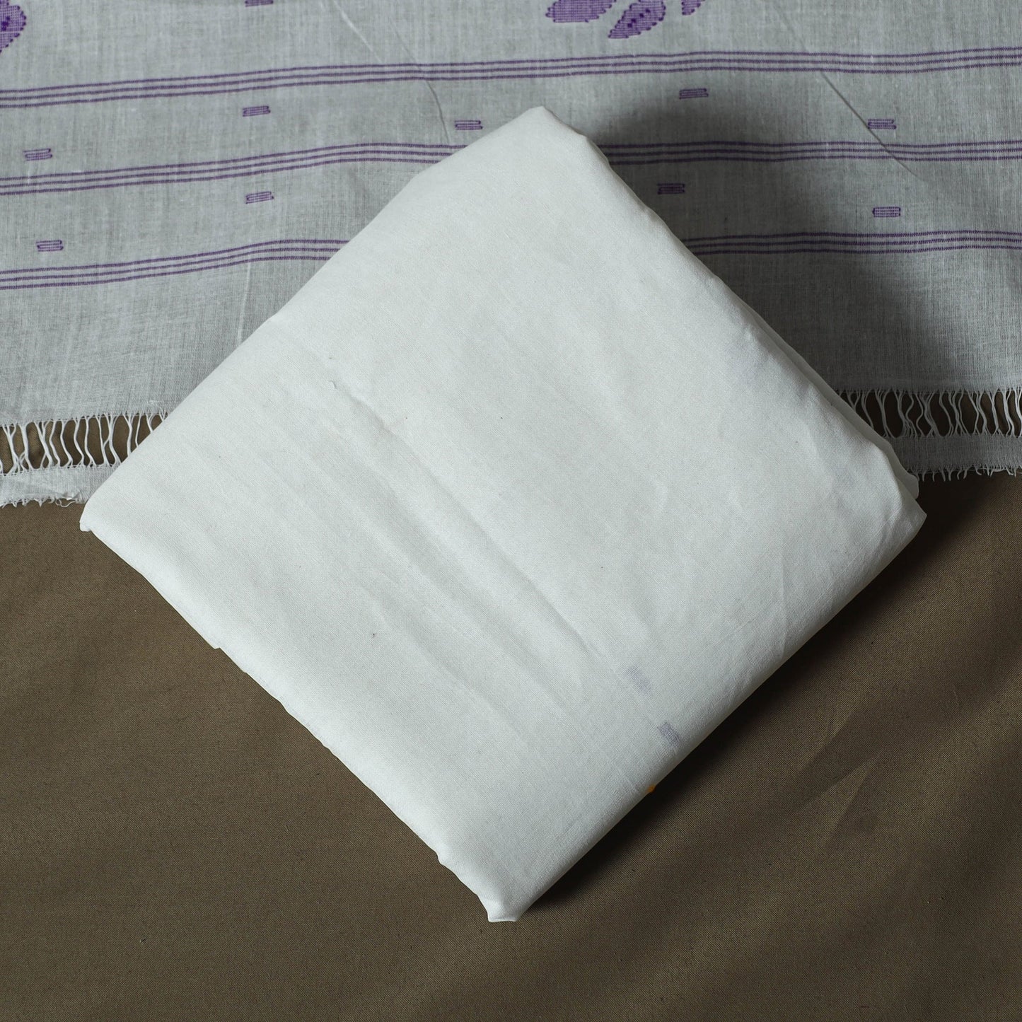 Handloom cotton manipuri 3pc unstitched dress material 01