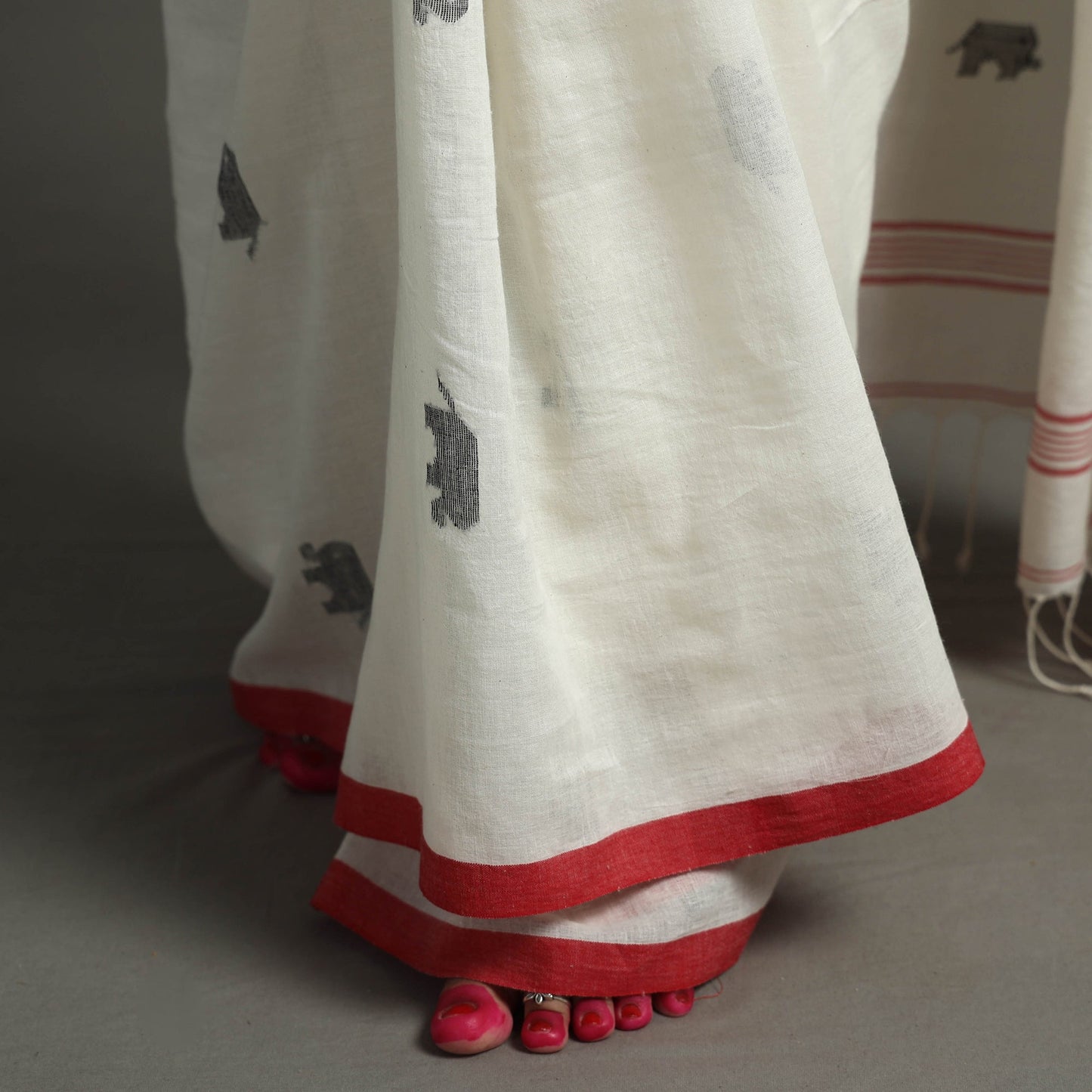 Handloom Cotton Phulia Jamdani Saree