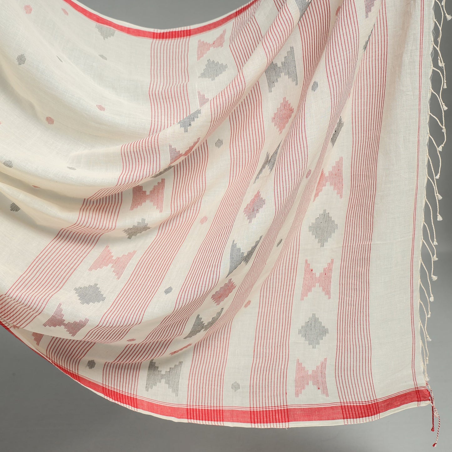 Handloom Cotton Phulia Jamdani Saree