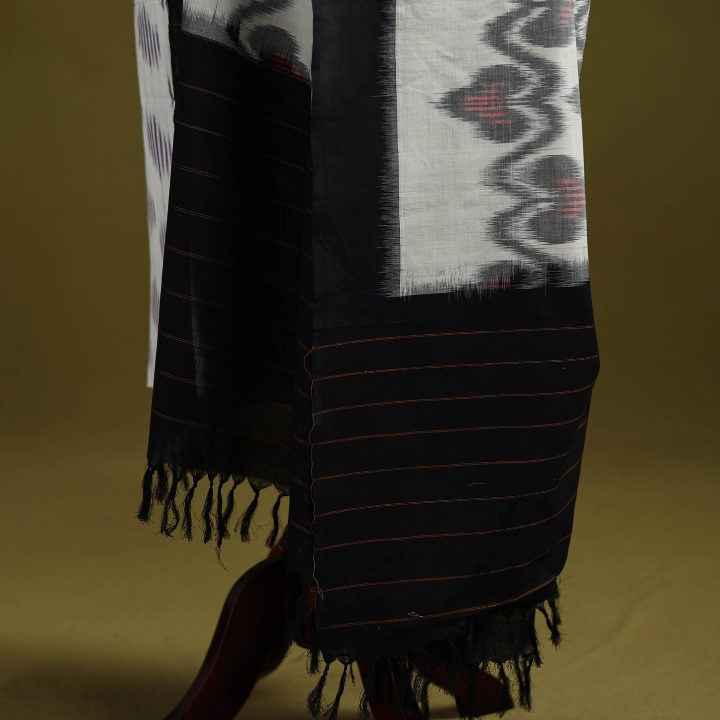 Handloom mercerised cotton pochampally ikat dupatta 32