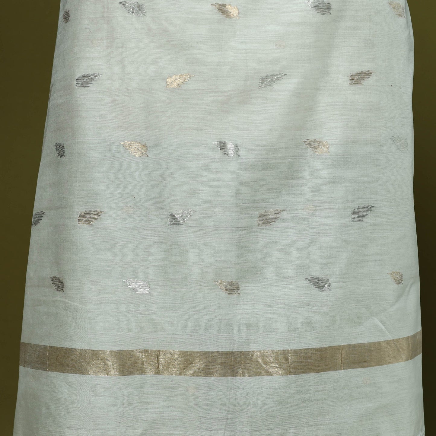Handloom zari buti chanderi silk 2pc unstitched dress