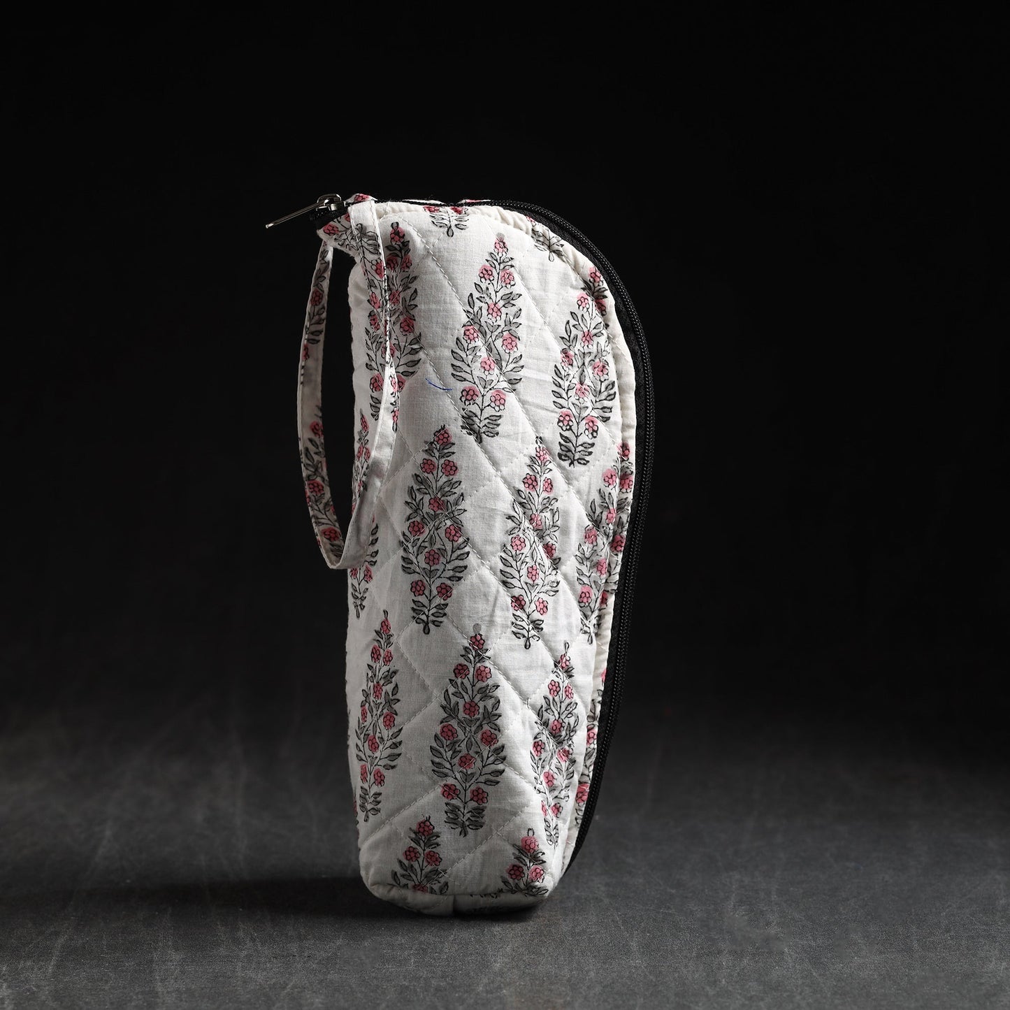 White Handmade Cotton 1L Water Bottle Cover