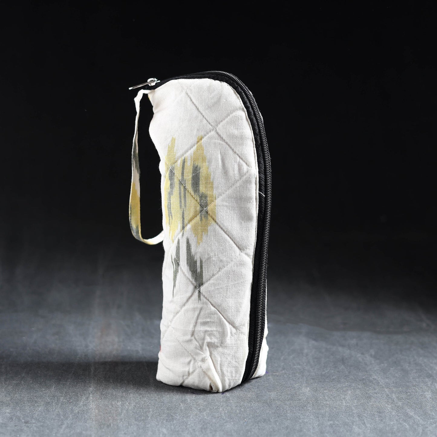 White Handmade Cotton 1L Water Bottle Cover