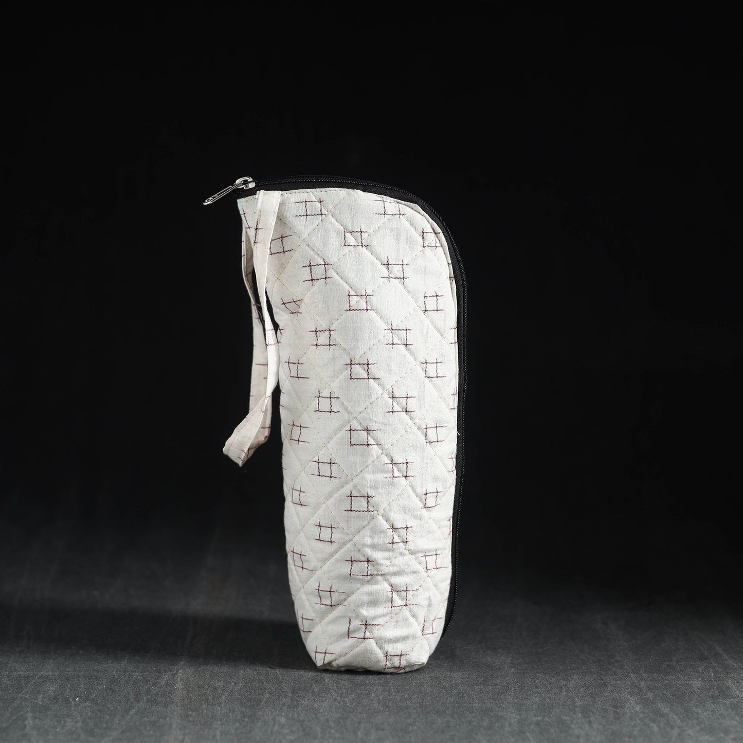 White Handmade Cotton 1L Water Bottle Cover