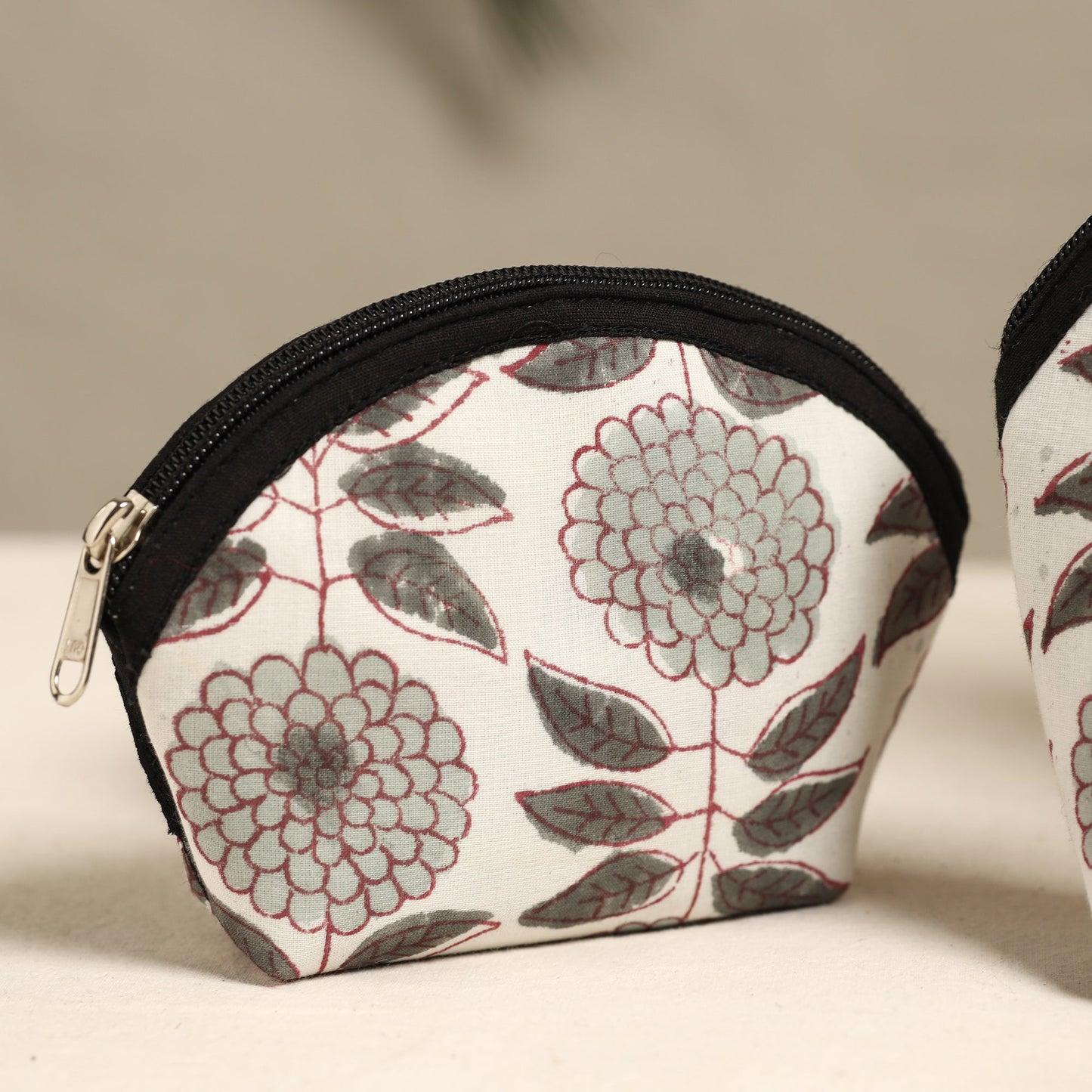 Off White Handmade Cotton Toiletry Bags (Set of 3) 177