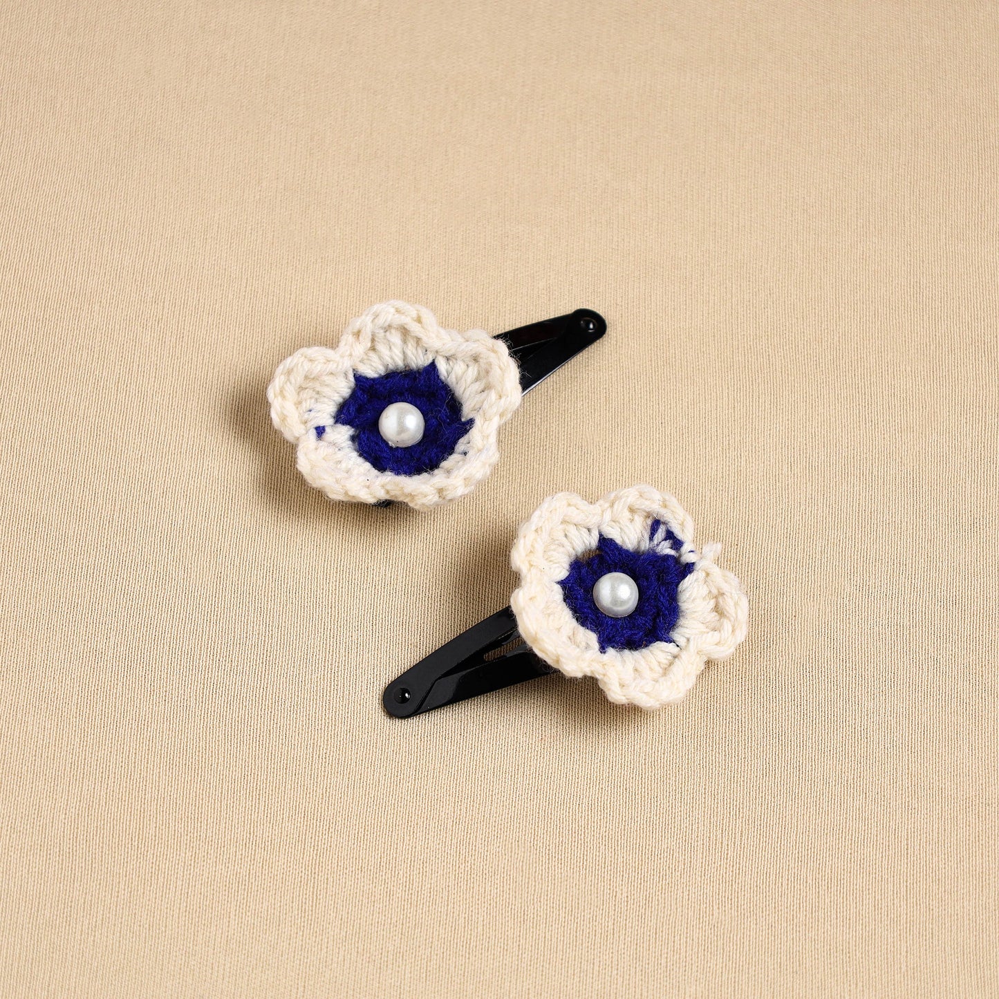 Handmade Crochet Tik-Tak Hair Clip (set of 2)