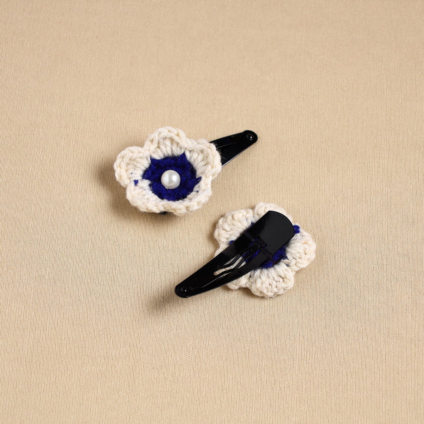Handmade Crochet Tik-Tak Hair Clip (set of 2)