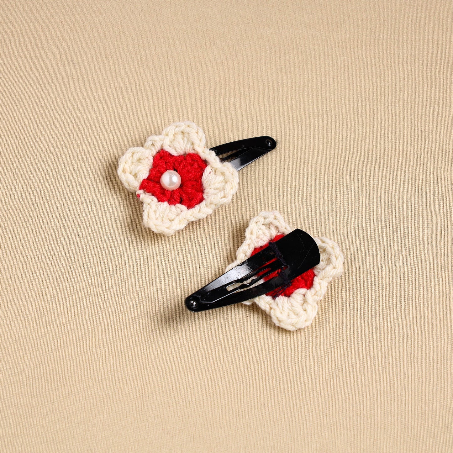 Handmade Crochet Tik-Tak Hair Clip (set of 2)