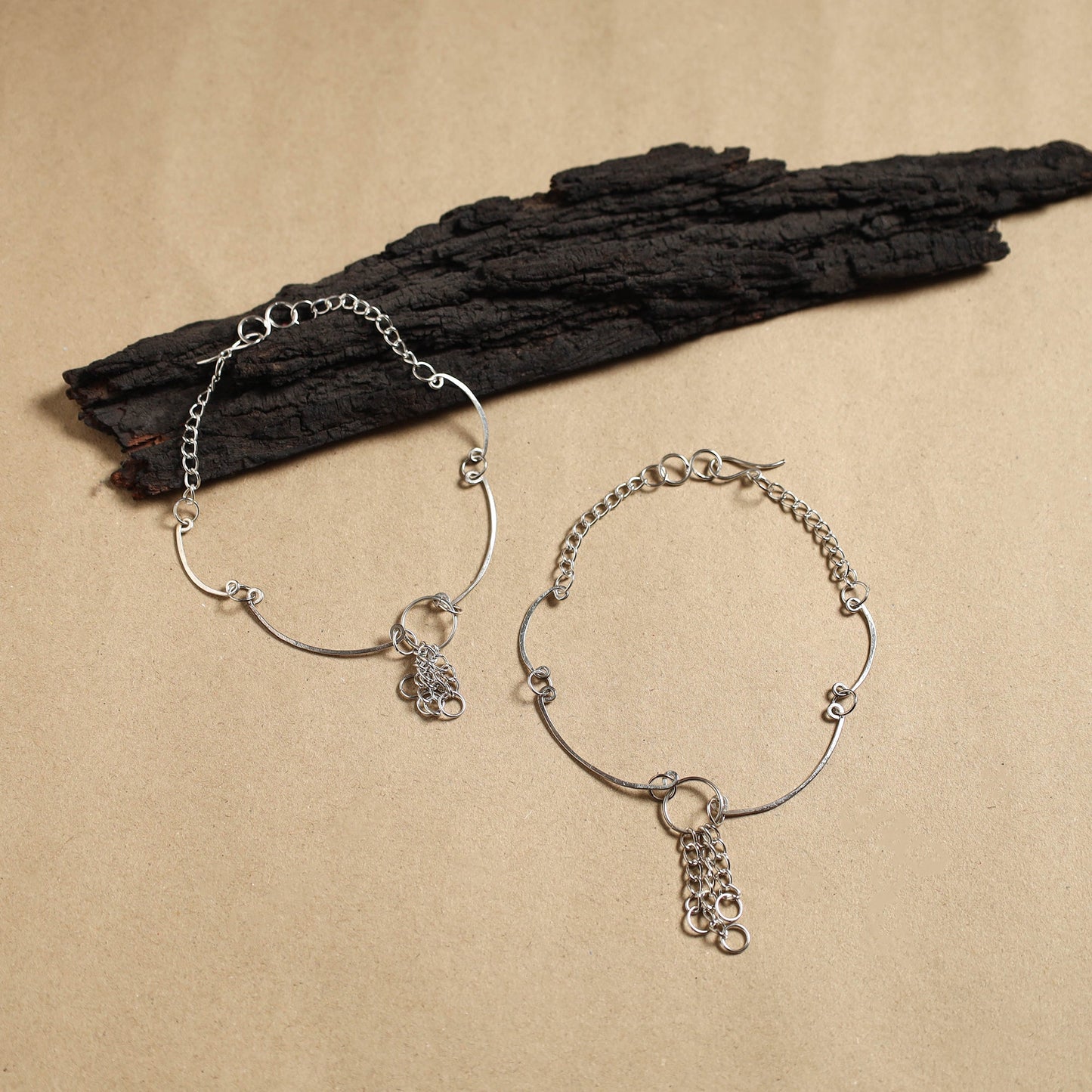 Handmade Molded Brass Anklet (Pair)