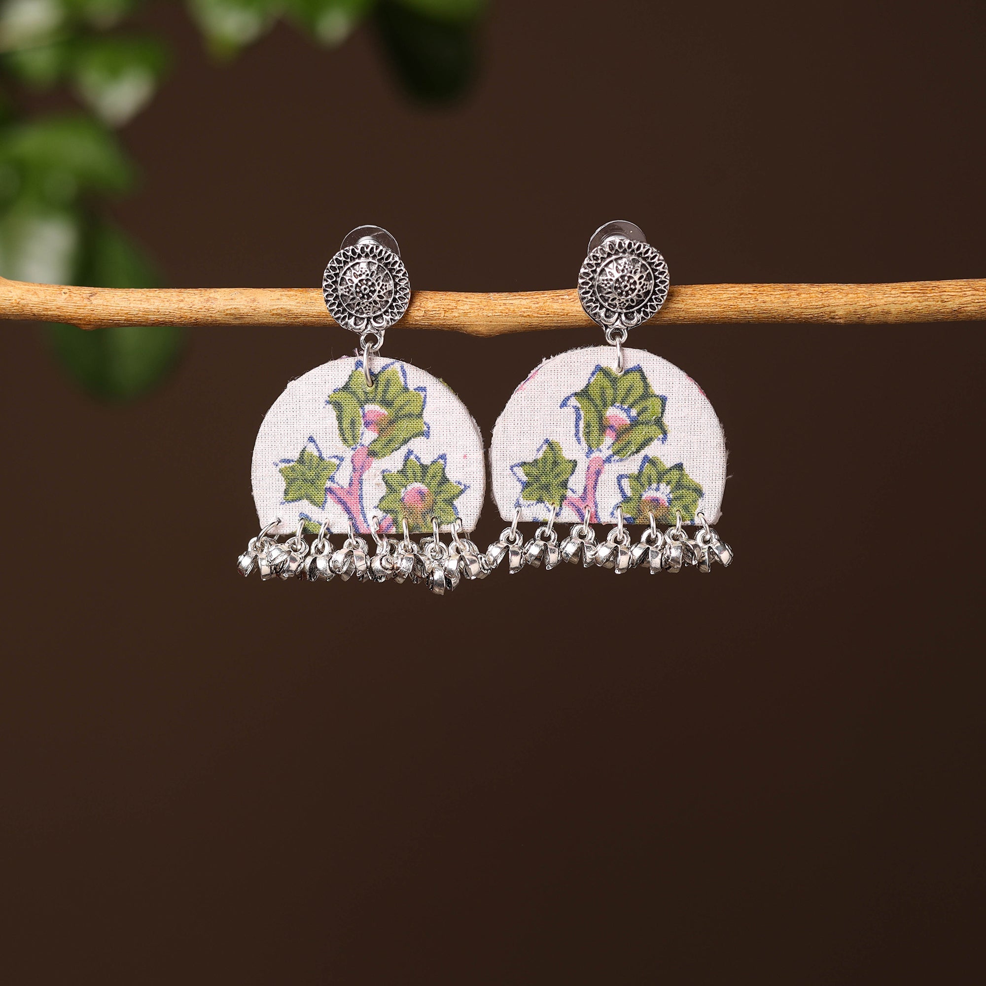 Beige - Aliya GS Fabart Handmade Earrings