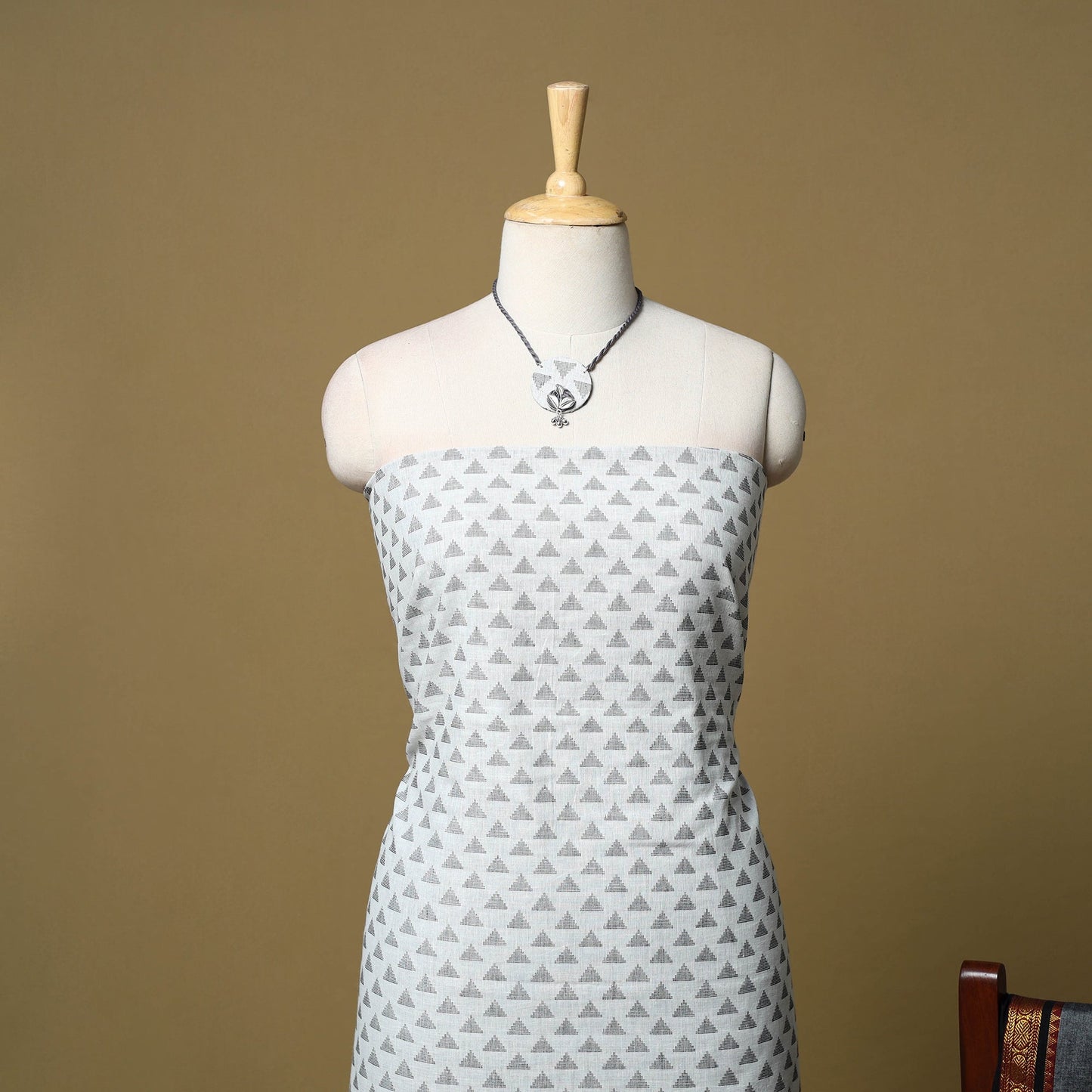 Jacquard cotton 2pc unstitched dress material