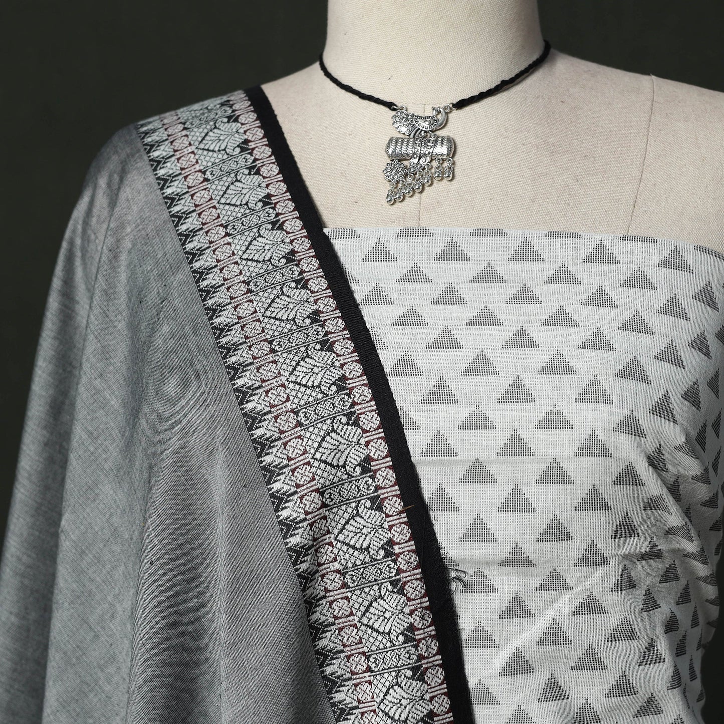 Jacquard cotton 2pc unstitched dress material