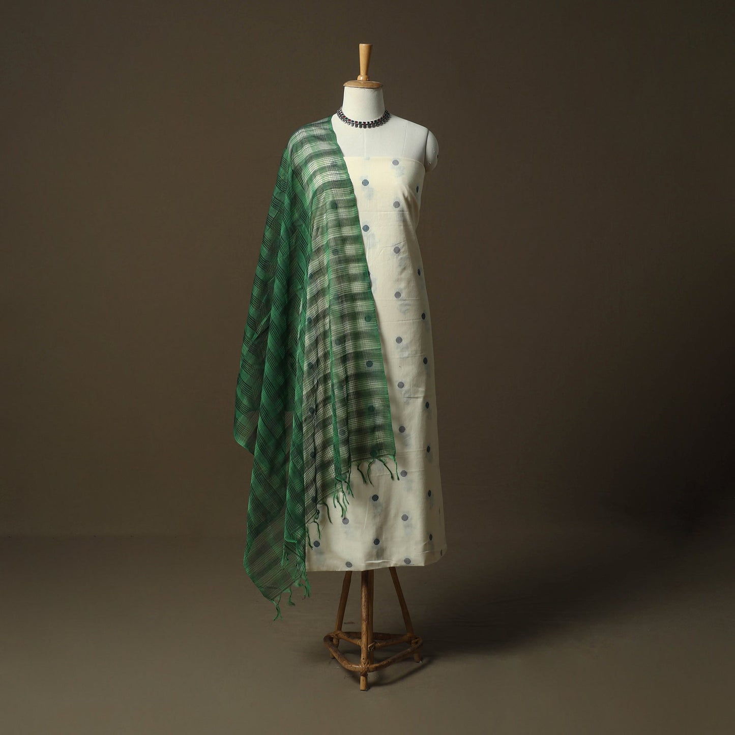 Jacquard cotton 2pc unstitched dress material kurta set 26