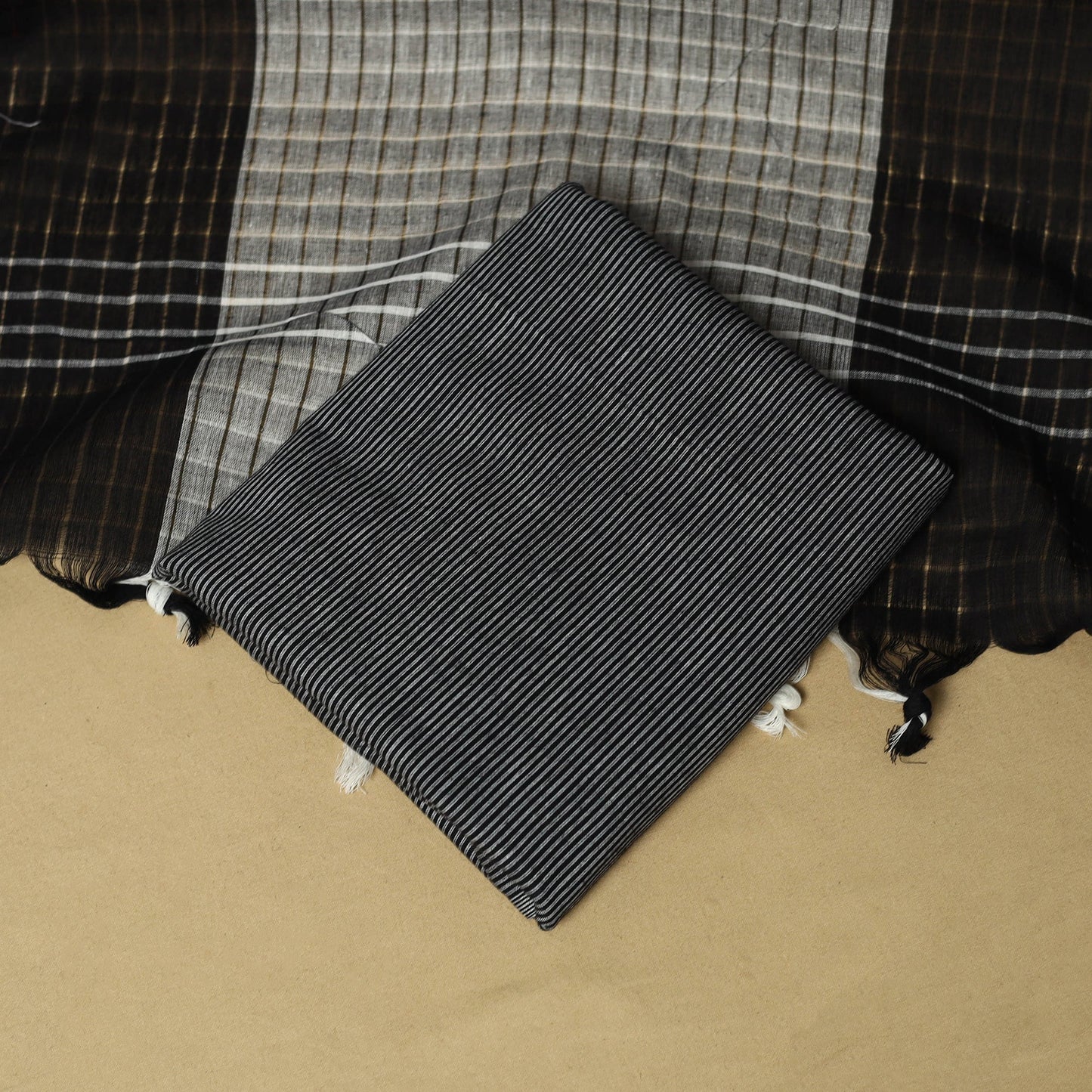 Jacquard cotton 3pc unstitched dress material 118