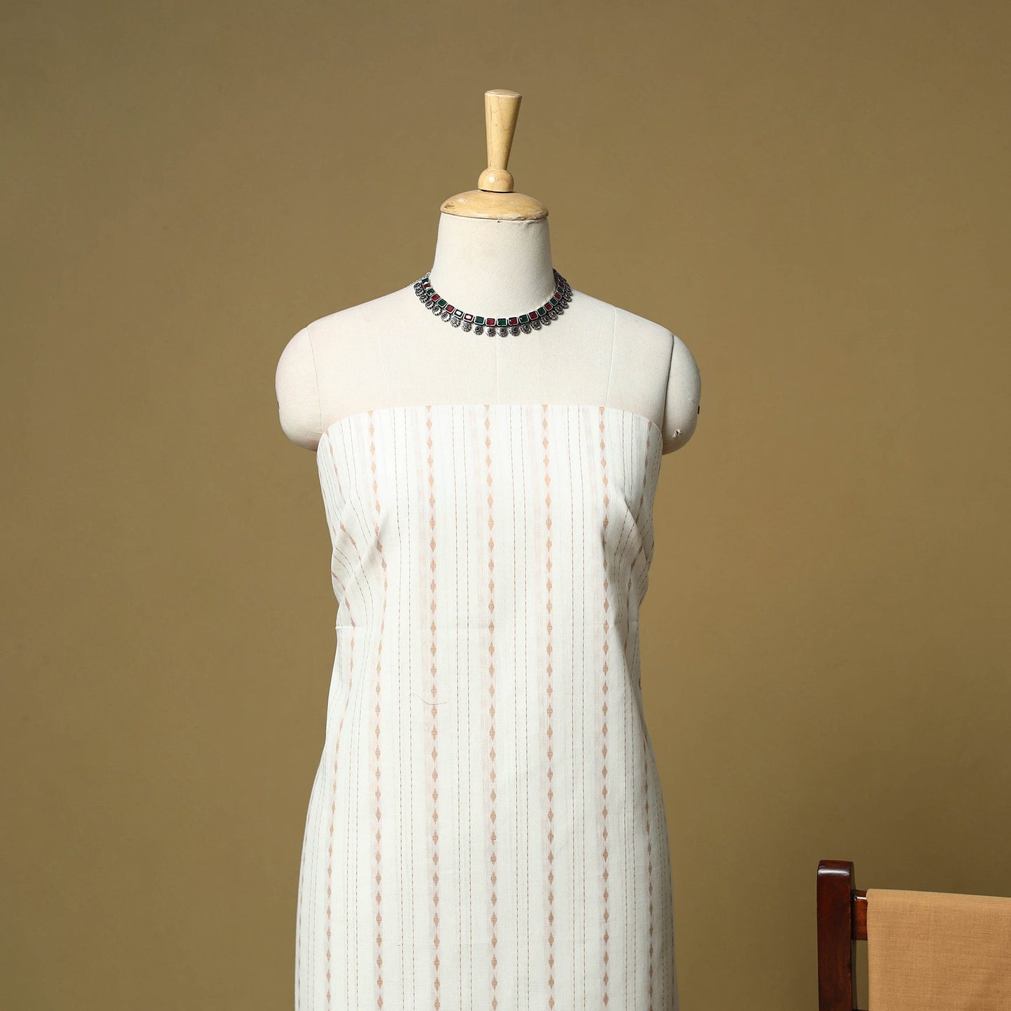 Jacquard cotton 3pc unstitched dress material 131