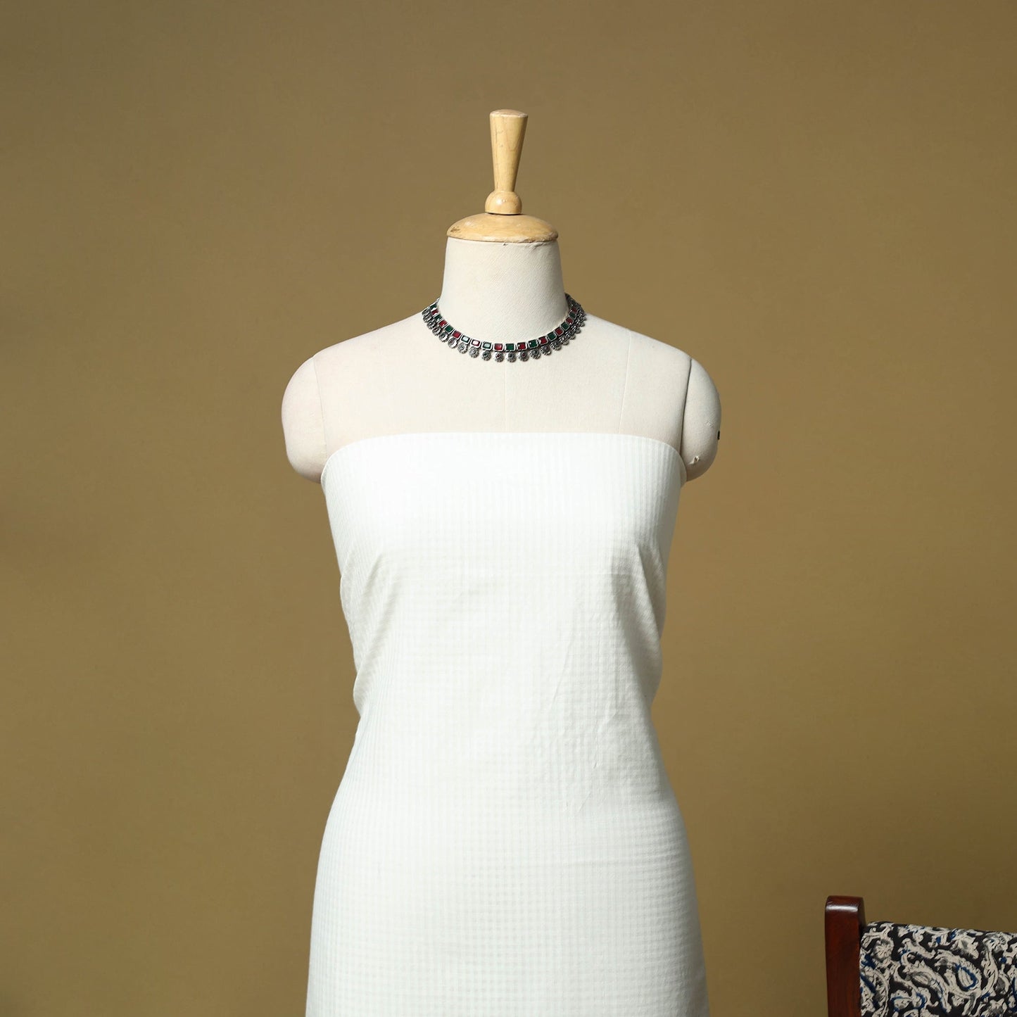 Jacquard cotton 3pc unstitched dress material 153