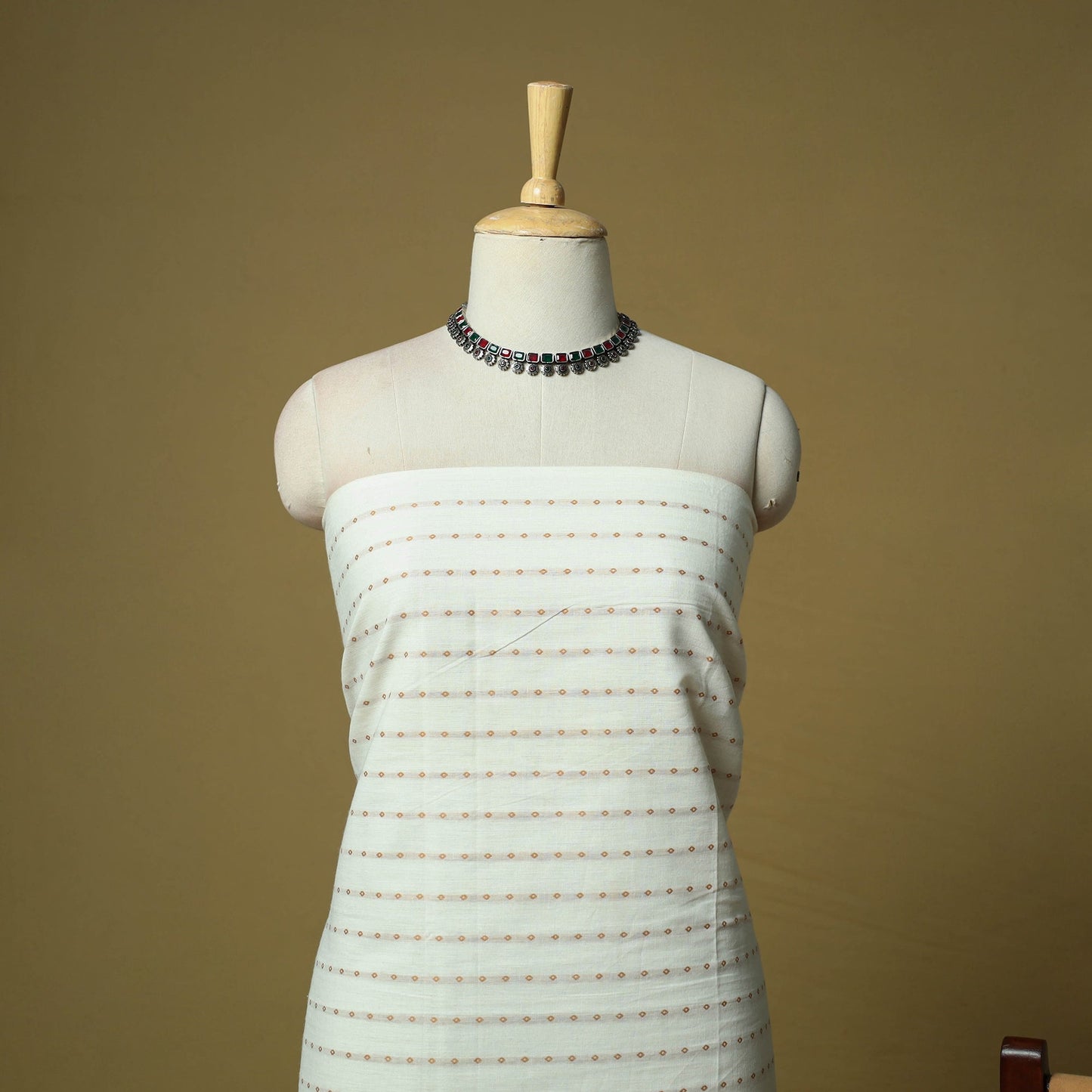 Jacquard cotton 3pc unstitched dress material 18