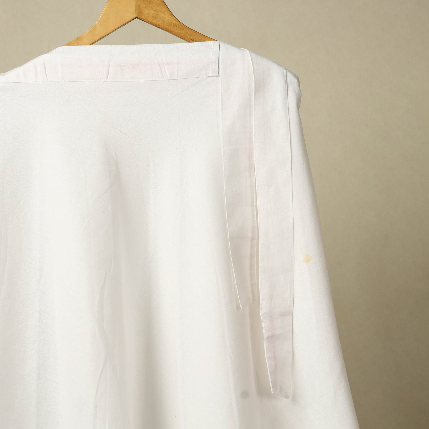 White - jhiri handloom plain cotton wrap around skirt 26