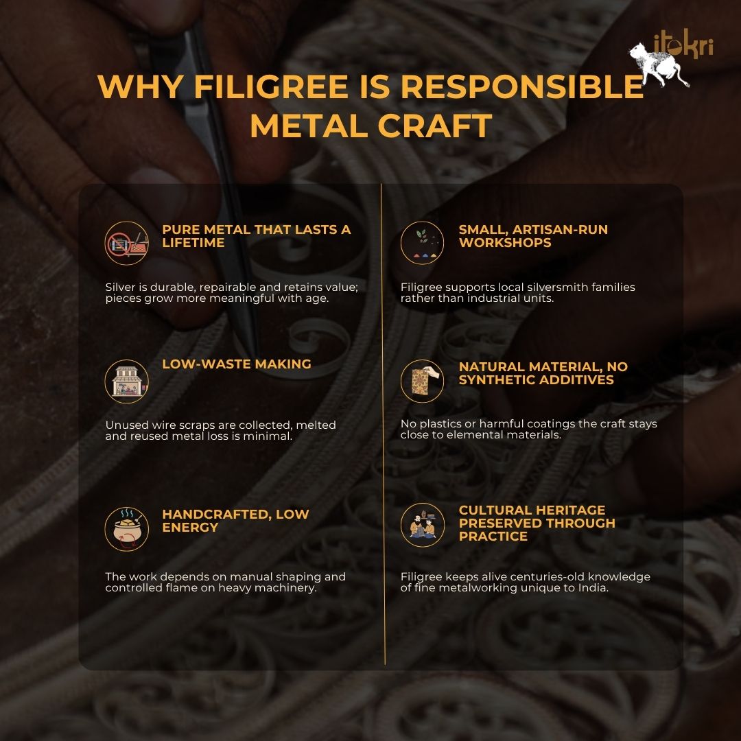 White - kalinga filigree heart shaped flower sterling