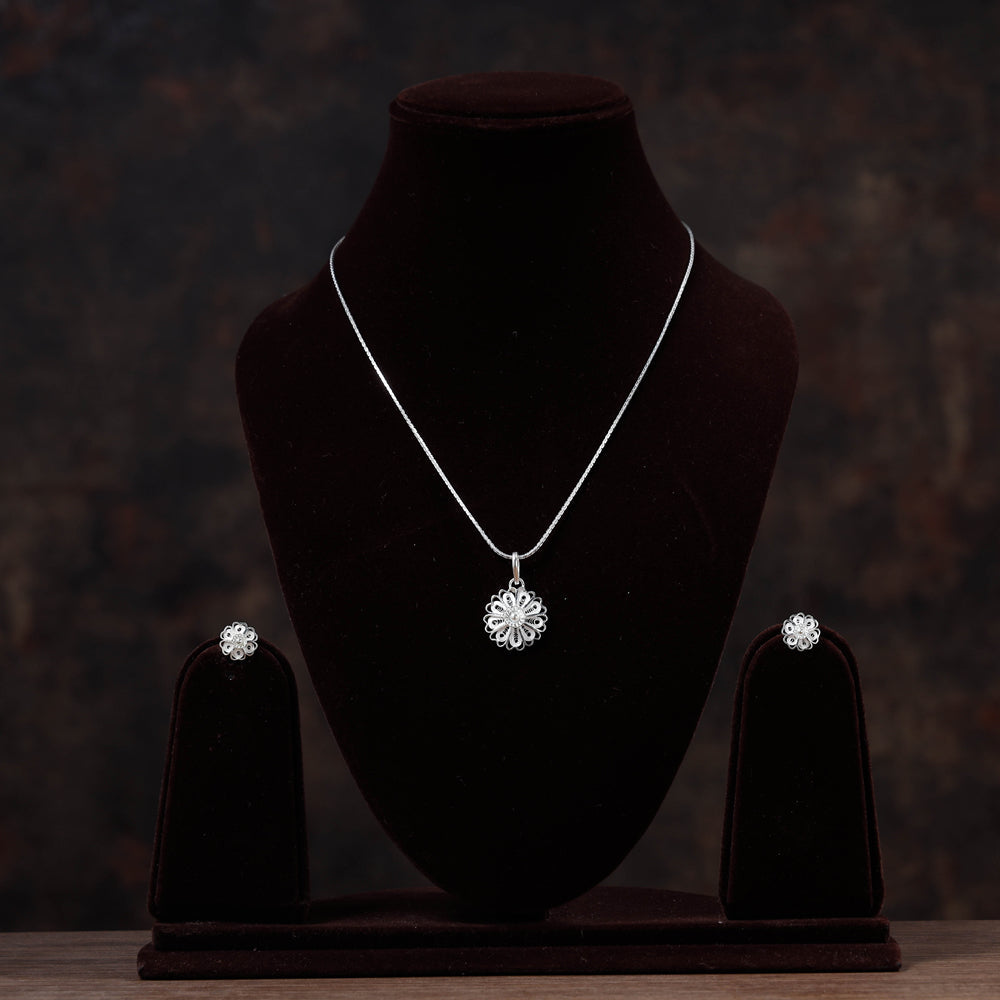 Kalinga Filigree Sterling Silver Necklace Set