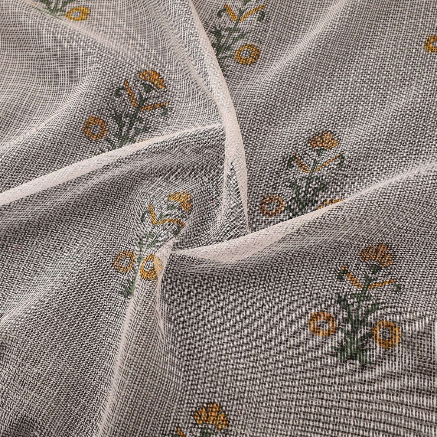 Kota doria cotton hand sanganeri fabric 05 - handcrafted