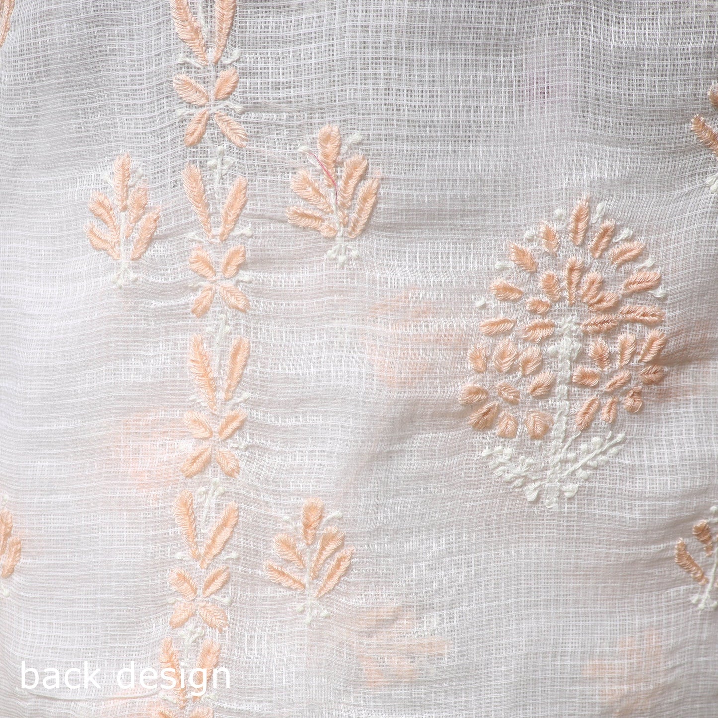 White - kota doria cotton lucknow chikankari 2pc unstitched