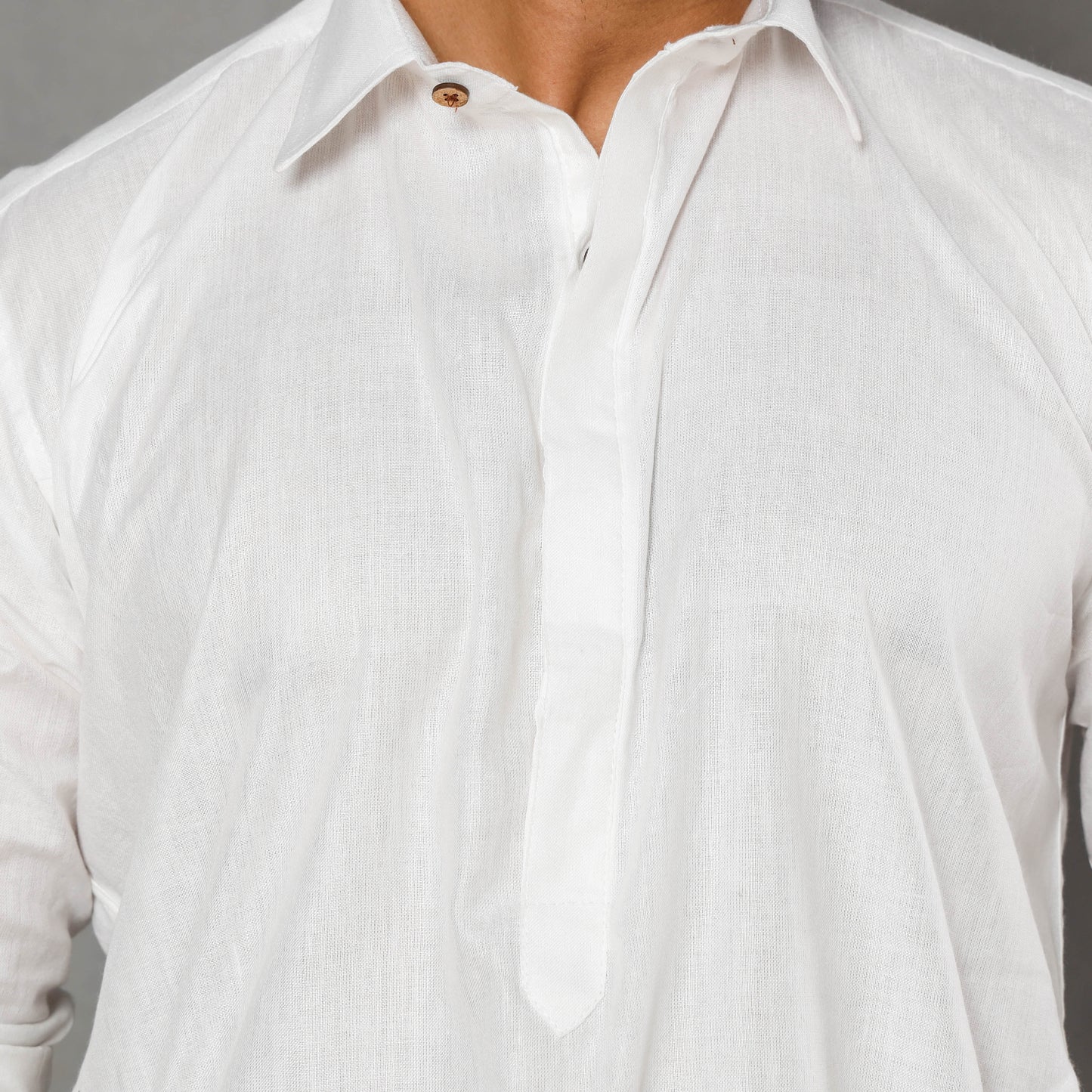 Buy Linen Viscose Plain Men Long Pathani Kurta Online at iTokri.com