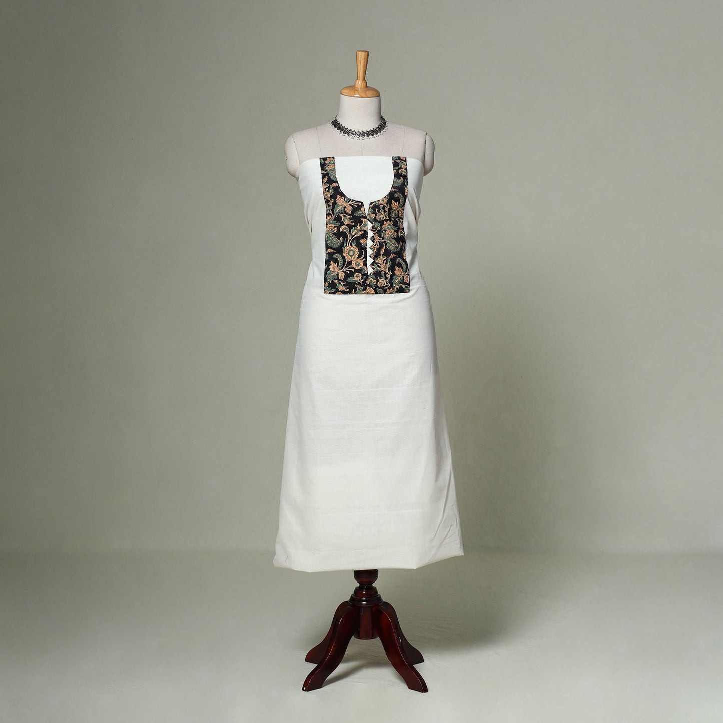 Mangalagiri handloom cotton patchwork unstitched kurta