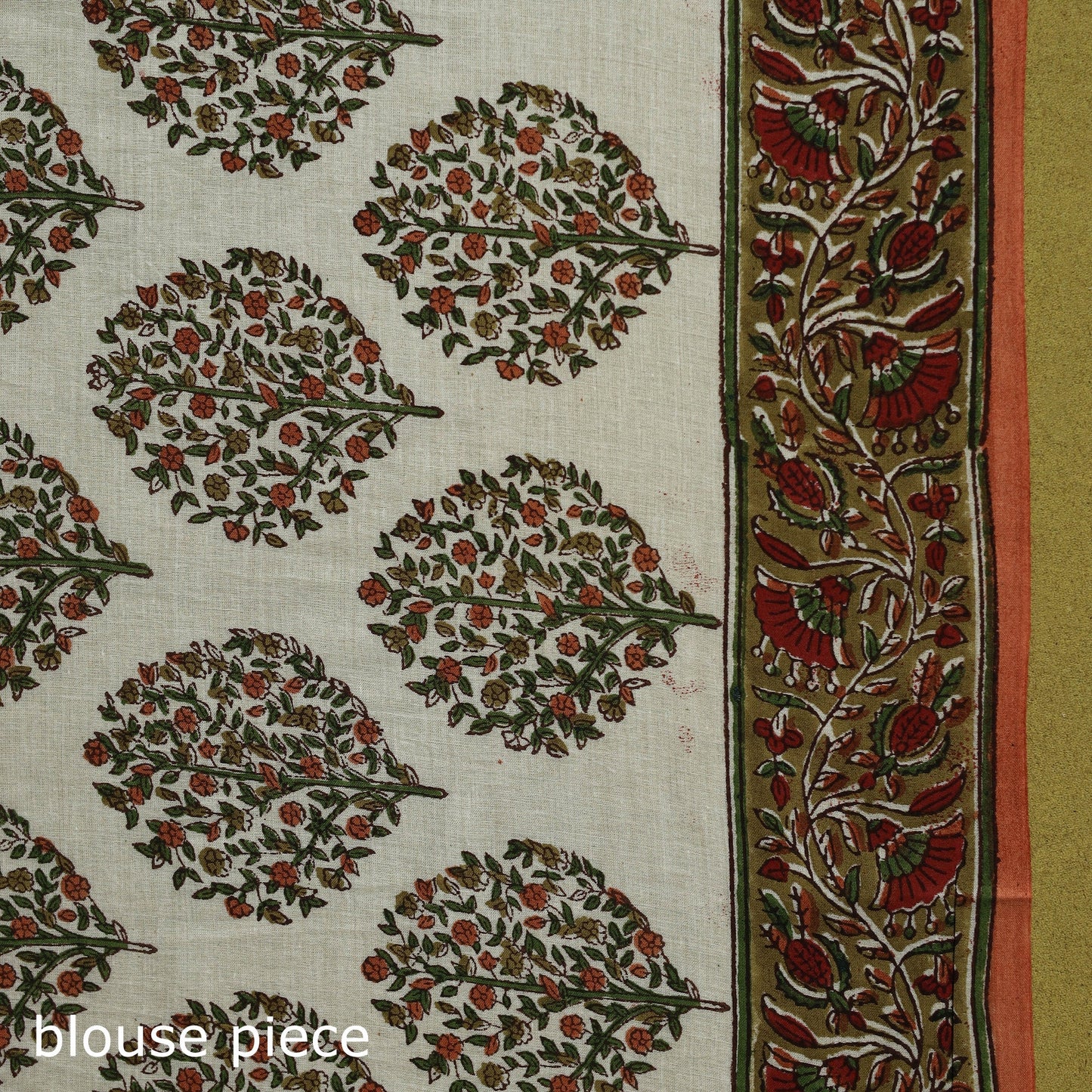 Mul cotton hand sanganeri saree 01 - handcrafted