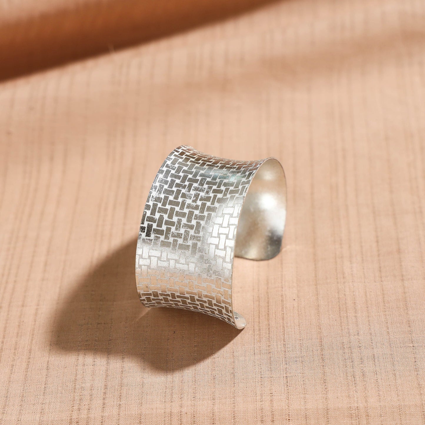 Buy Antique Finish Oxidised German Silver Cuff Bracelet (Adjustable)