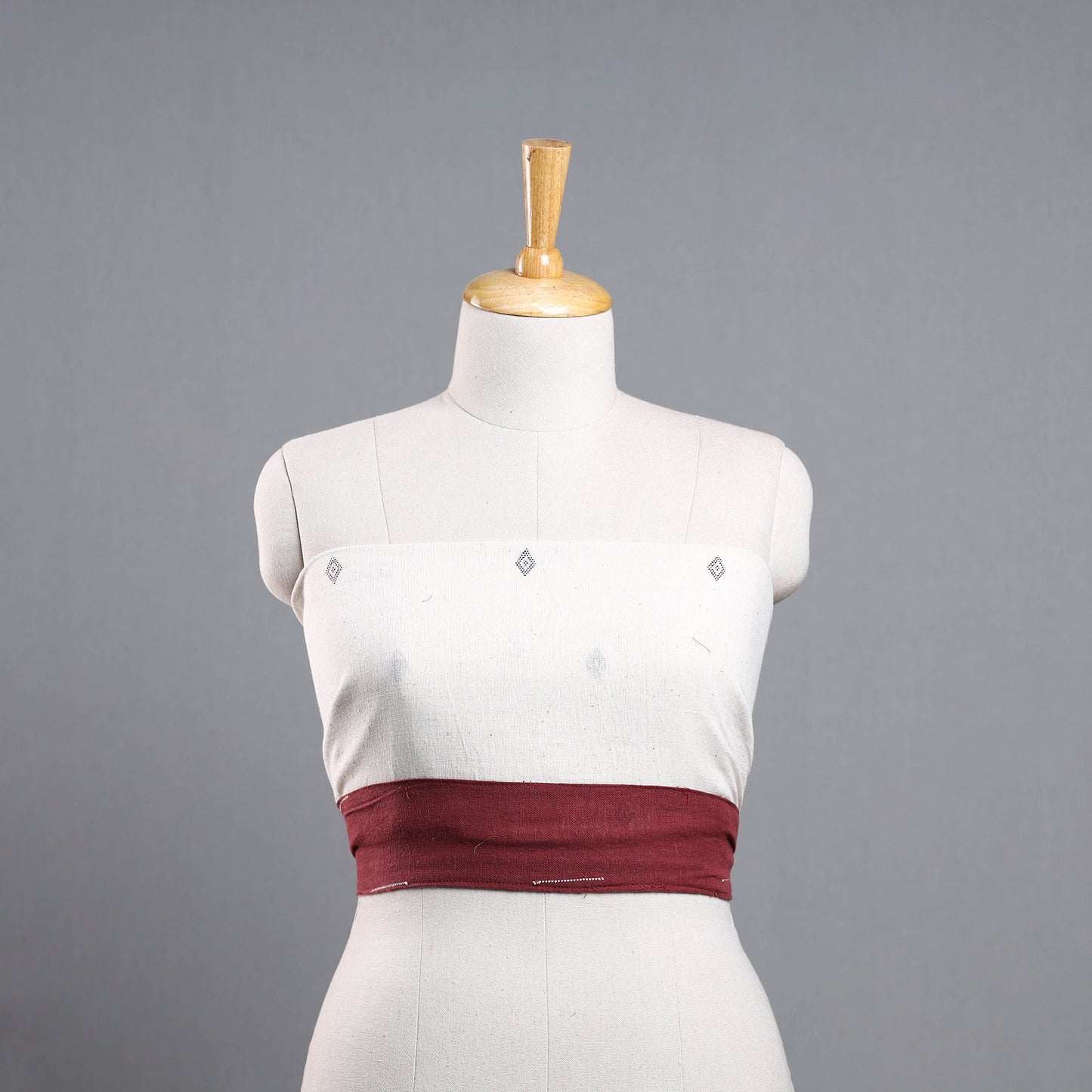 White - organic kala cotton handloom blouse piece 18