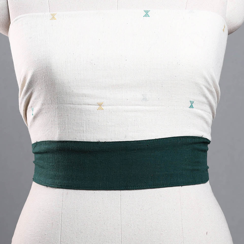 White - organic kala cotton handloom blouse piece 19