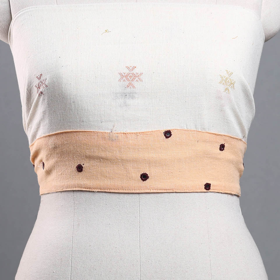 White - organic kala cotton handloom blouse piece 24