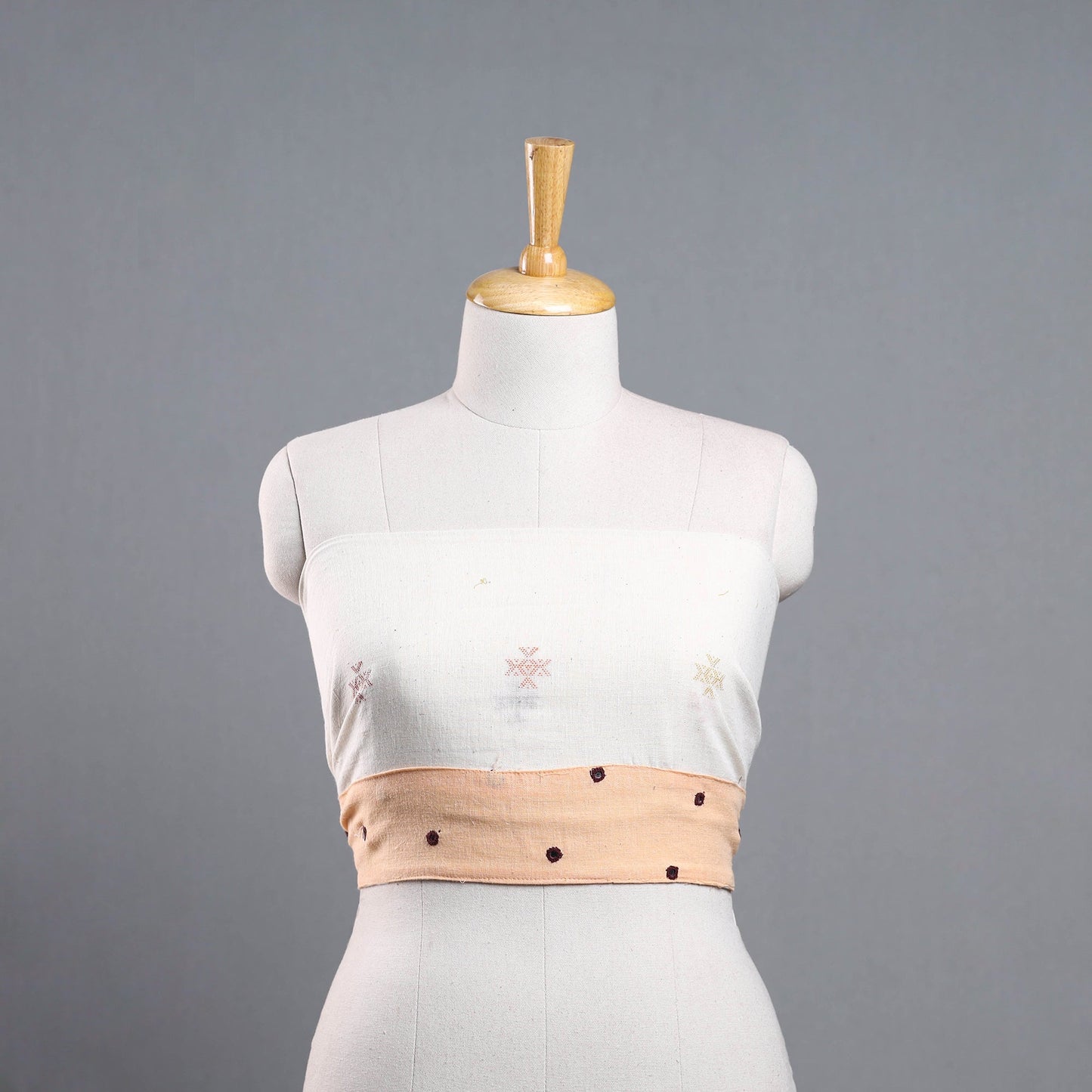 White - organic kala cotton handloom blouse piece 24