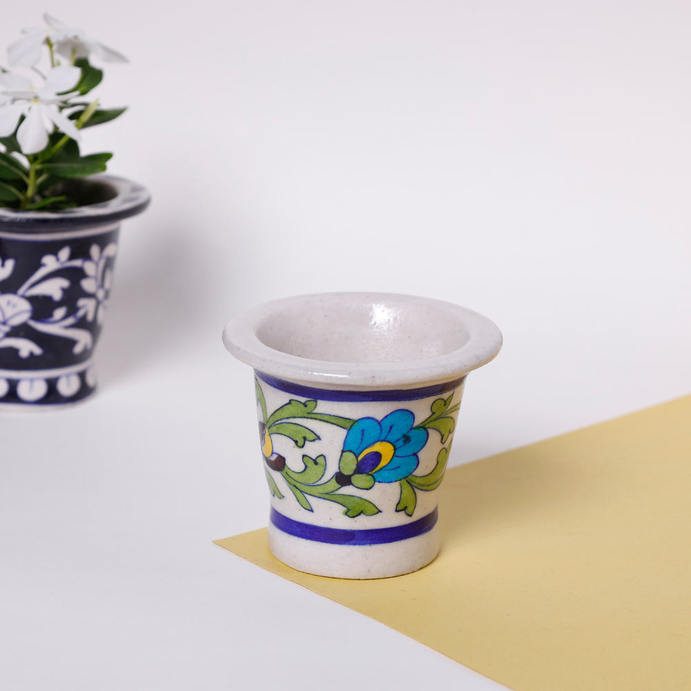 Original Blue Pottery Ceramic Planter
