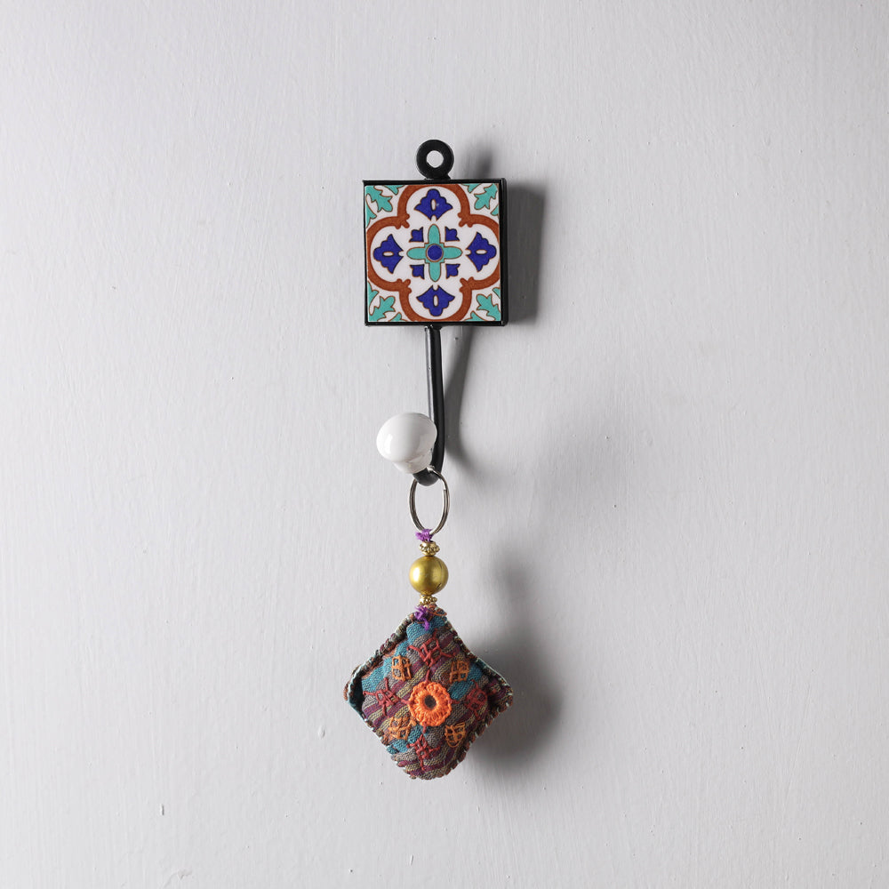 Tile Wall Hook Hanger - Buy Original Blue Pottery Ceramic Hook Hanger For Wall