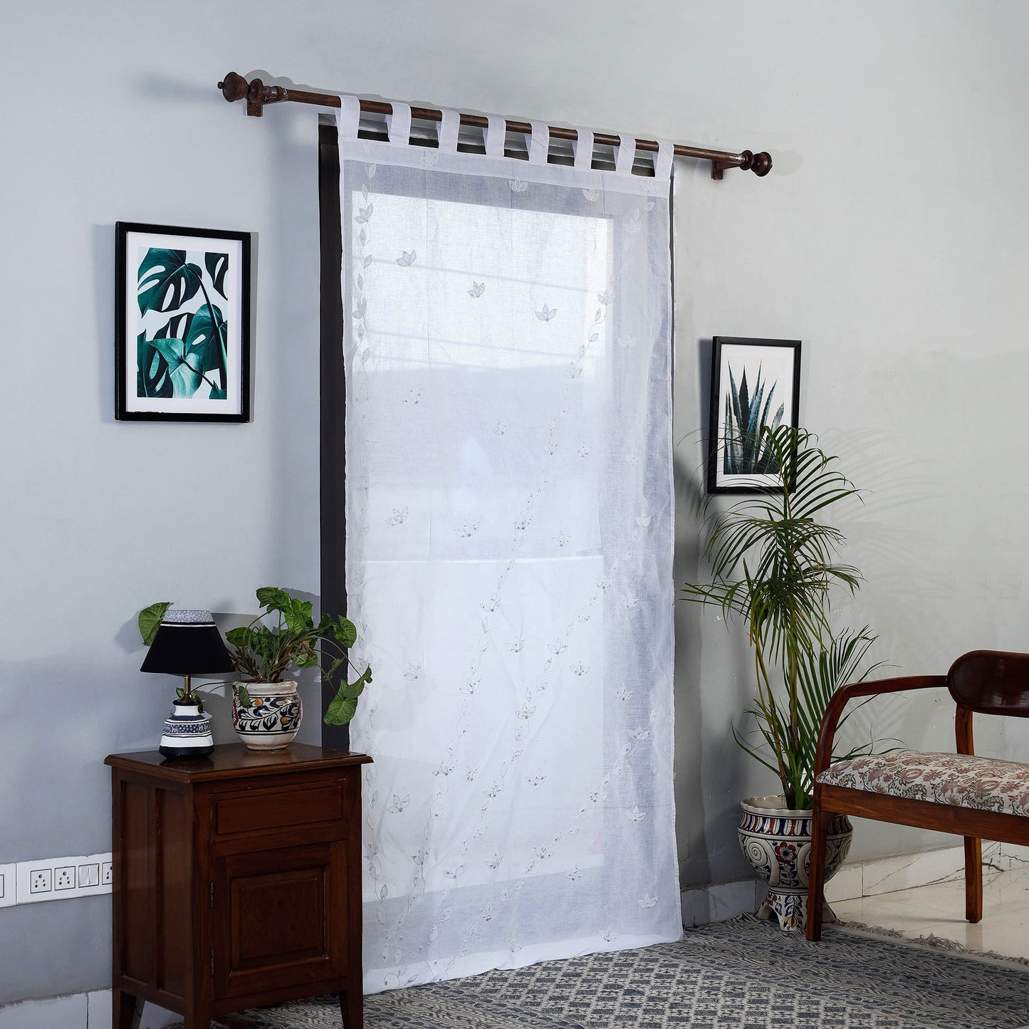 applique work door curtain