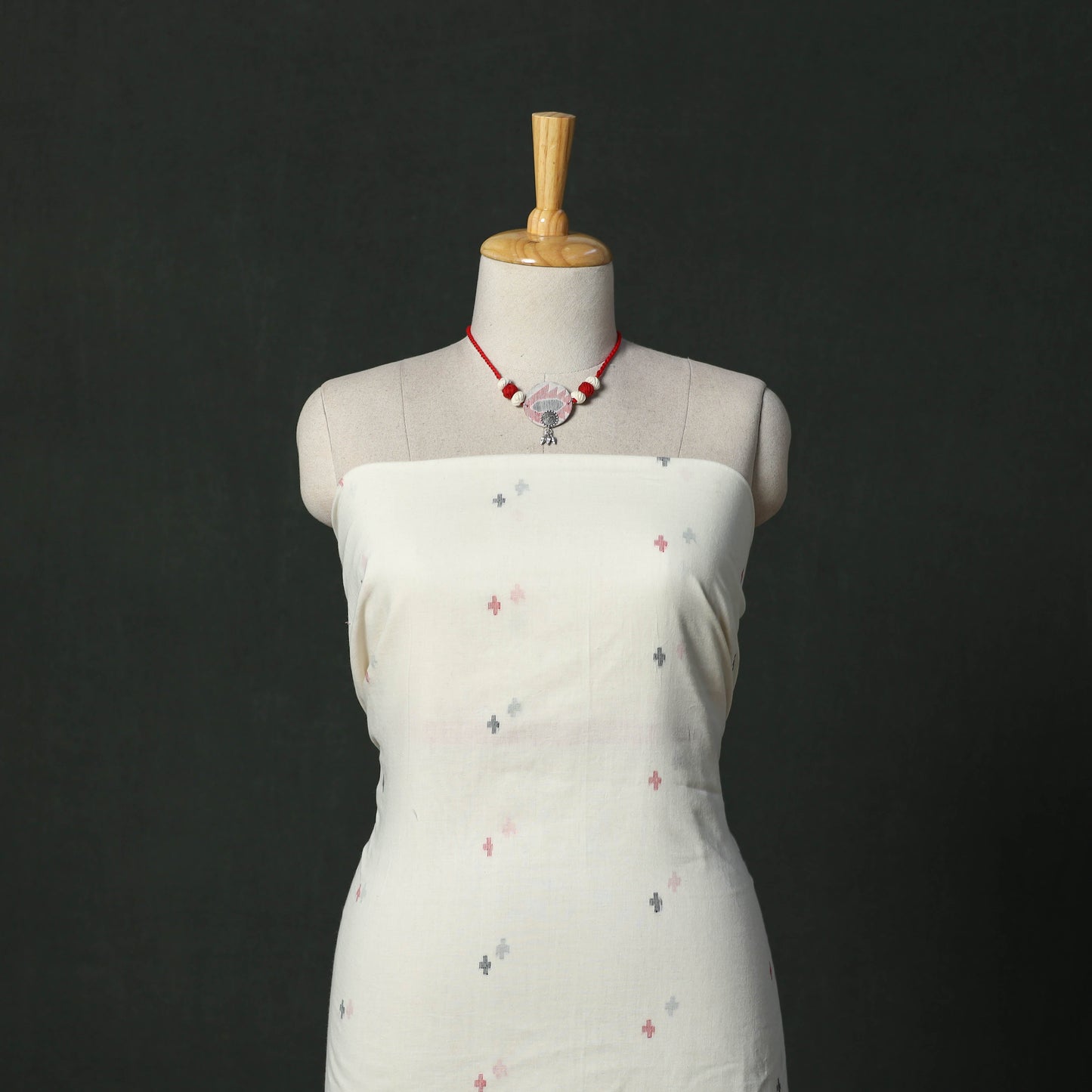 Phulia jamdani handloom cotton 2pc unstitched dress