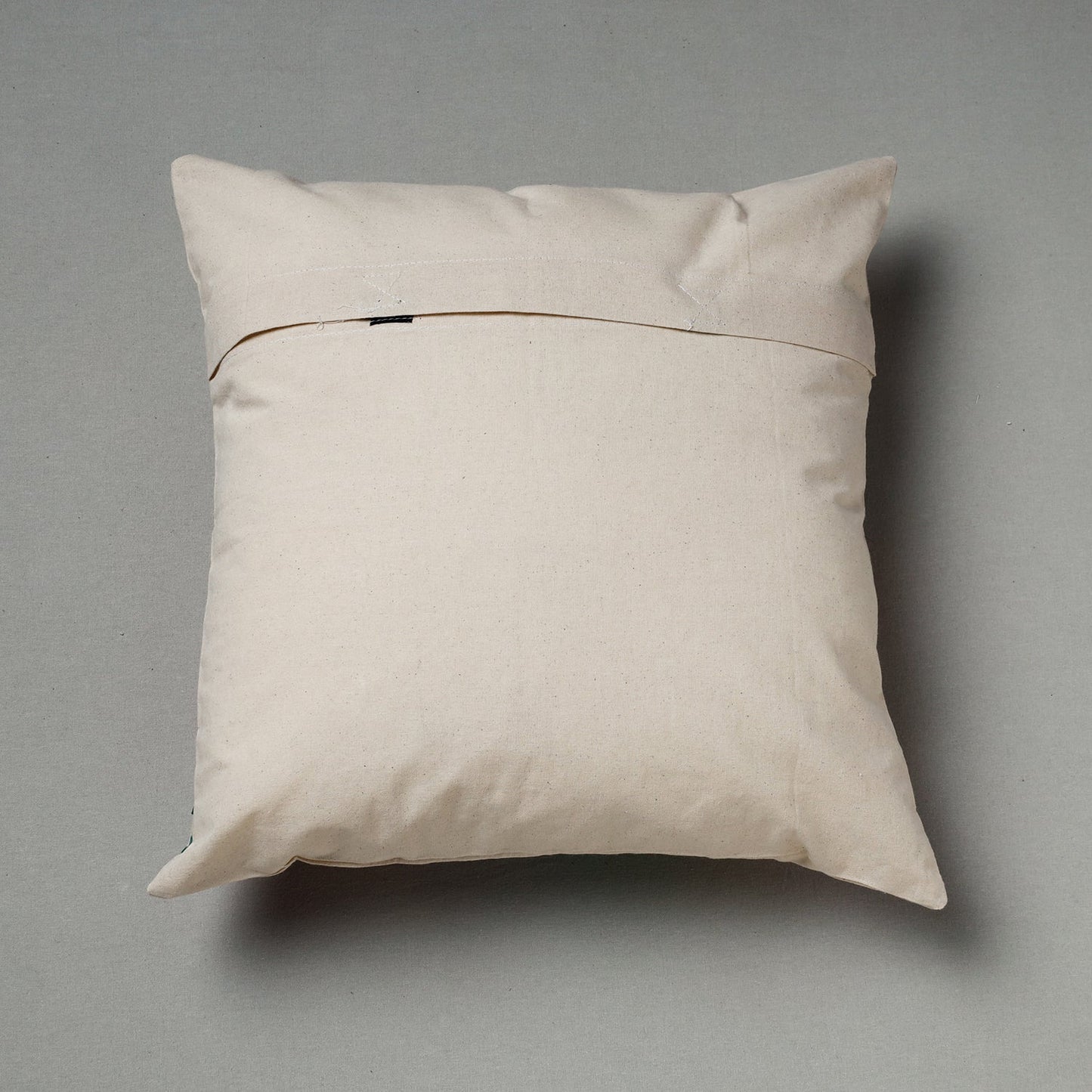 White Pipli Applique Work Cotton Cushion Cover (16 x 16 in) Assorted