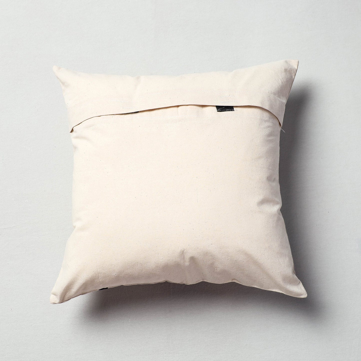 White Pipli Applique Work Cotton Cushion Cover