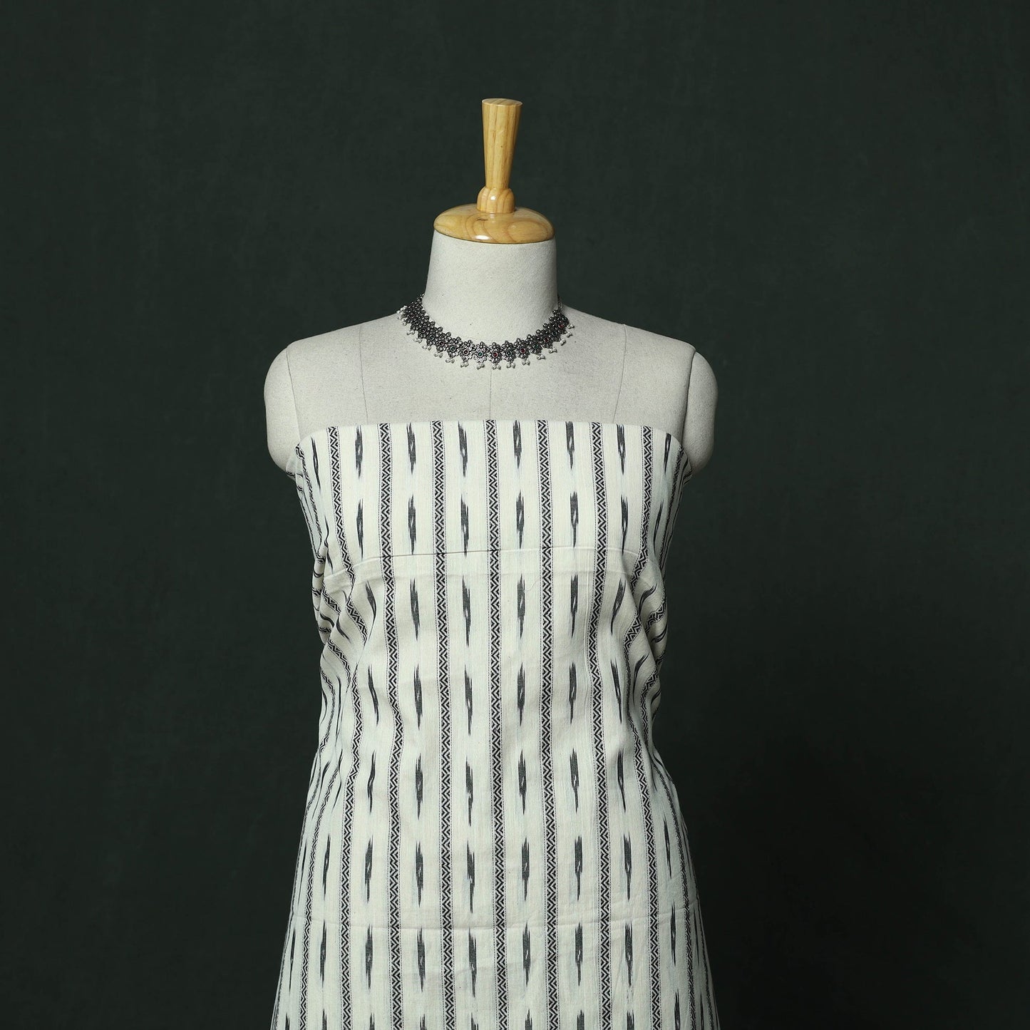 Pochampally dabi ikat cotton 2pc unstitched dress material