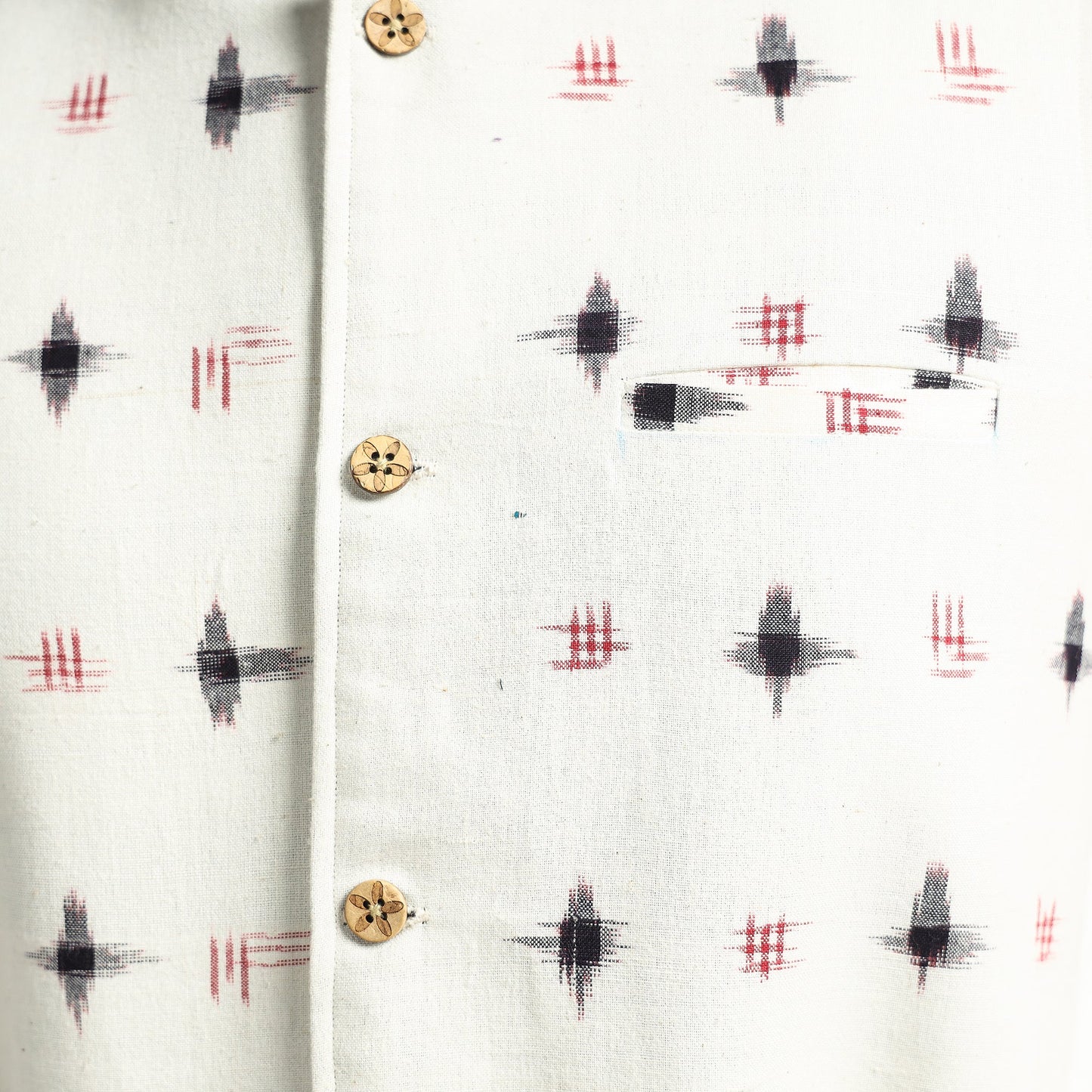 Buy Pochampally Double Ikat Handloom Cotton Men Nehru Jacket Online at iTokri.com