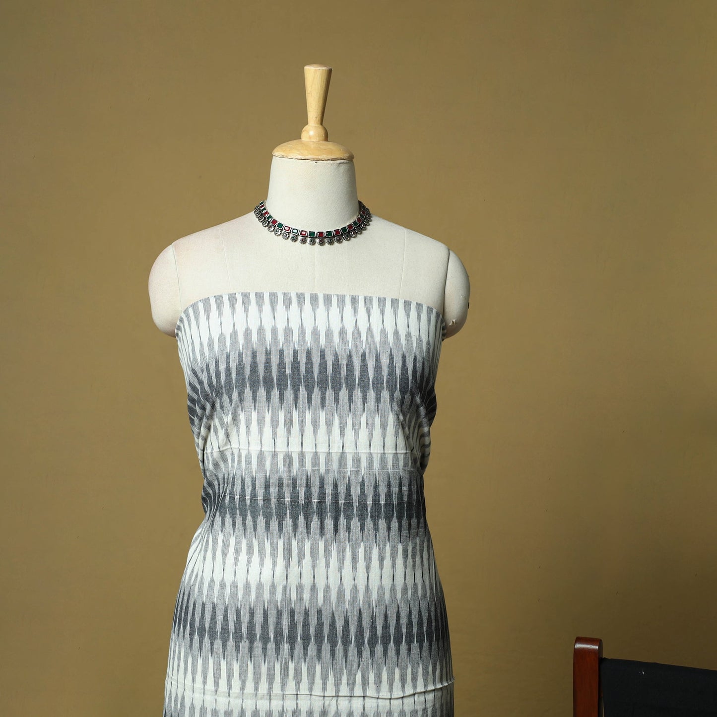 Pochampally ikat 3pc cotton unstitched dress material 17