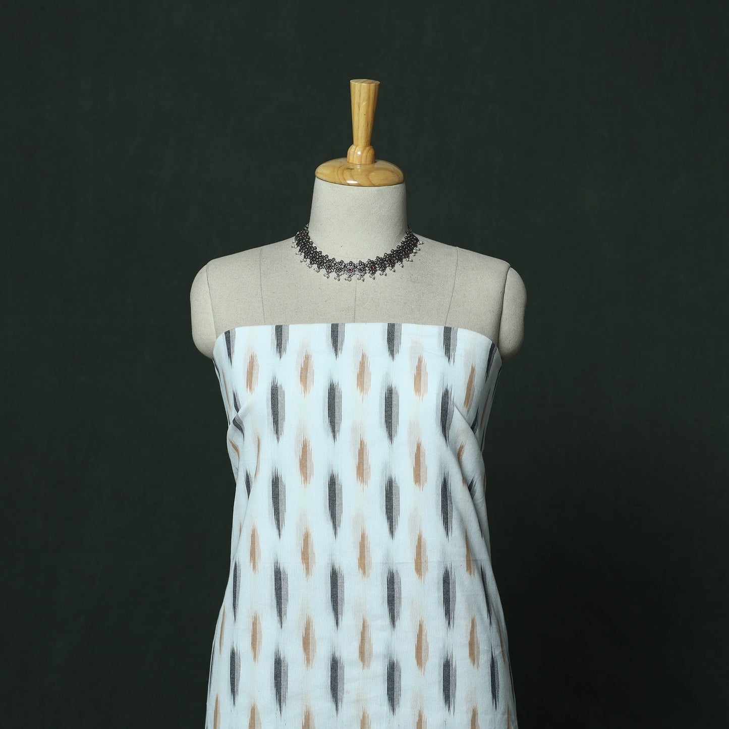 Pochampally ikat cotton 2pc unstitched dress material